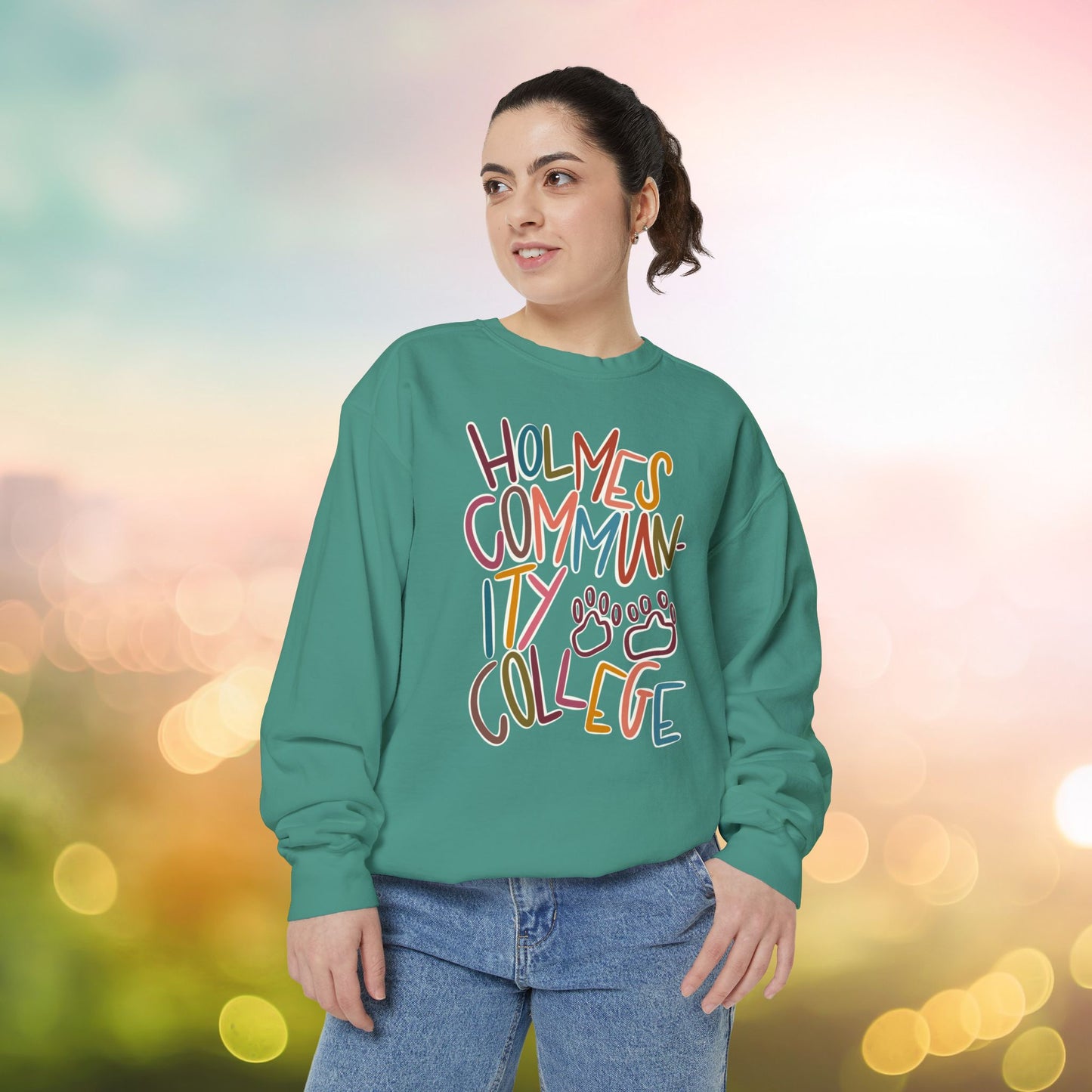 Women's Multi-Colored HCC Elementary Garment-Dyed Sweatshirt