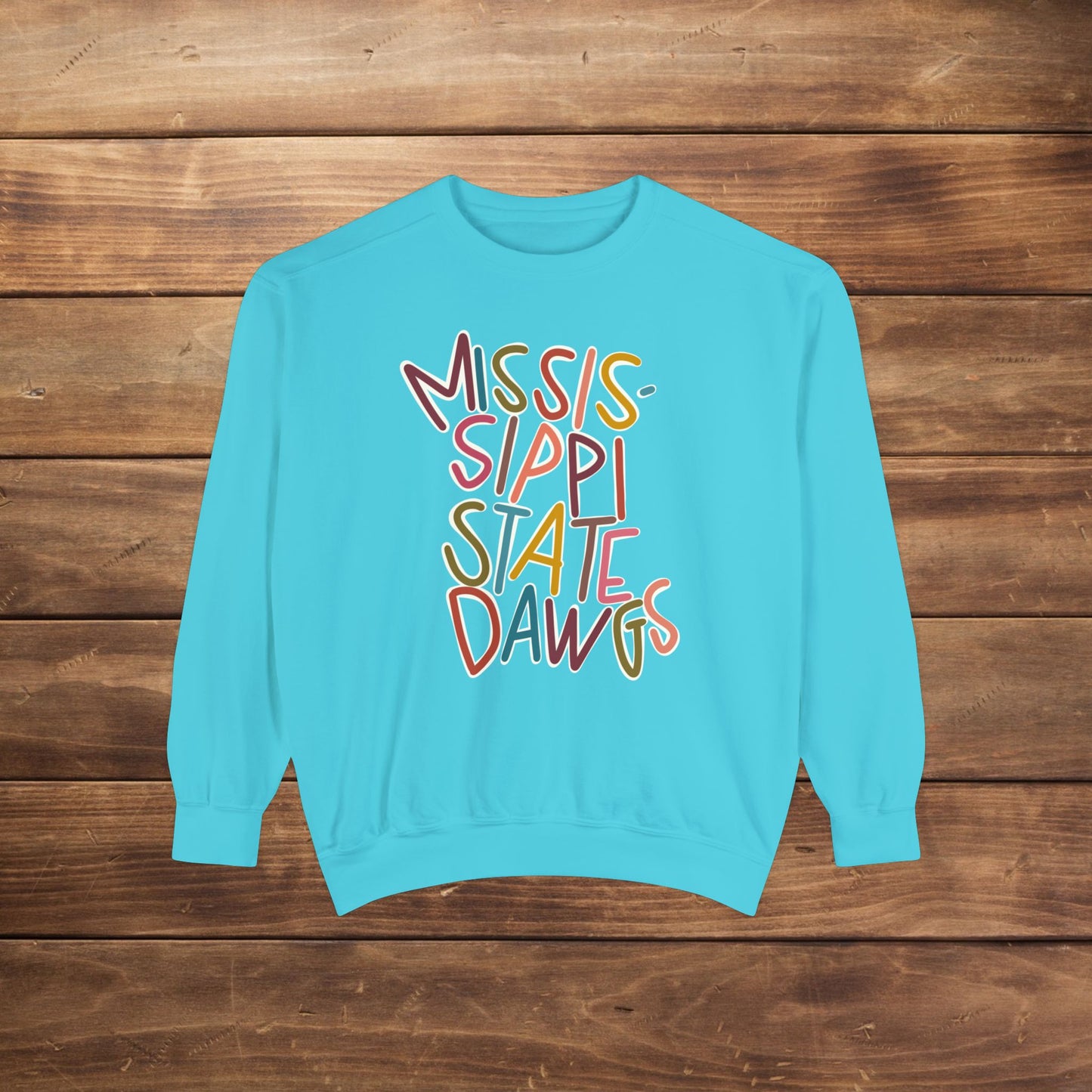 Women's Multi-Colored MS State Garment-Dyed Sweatshirt