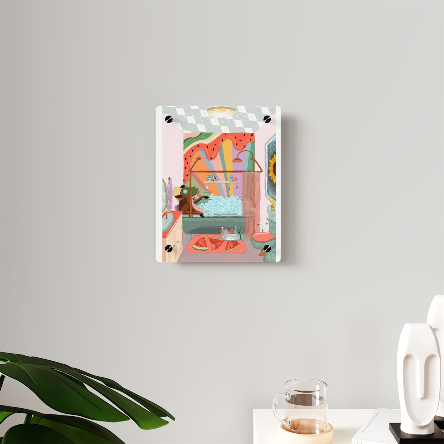 "Bubbley MOO-d" - Acrylic Wall Art Print