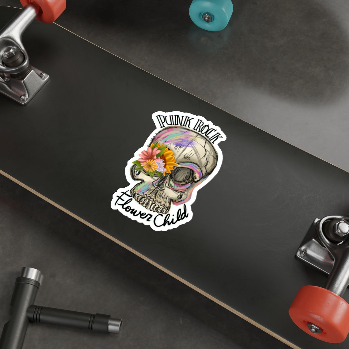 "Punk Rock Flower Child" Die-Cut Stickers