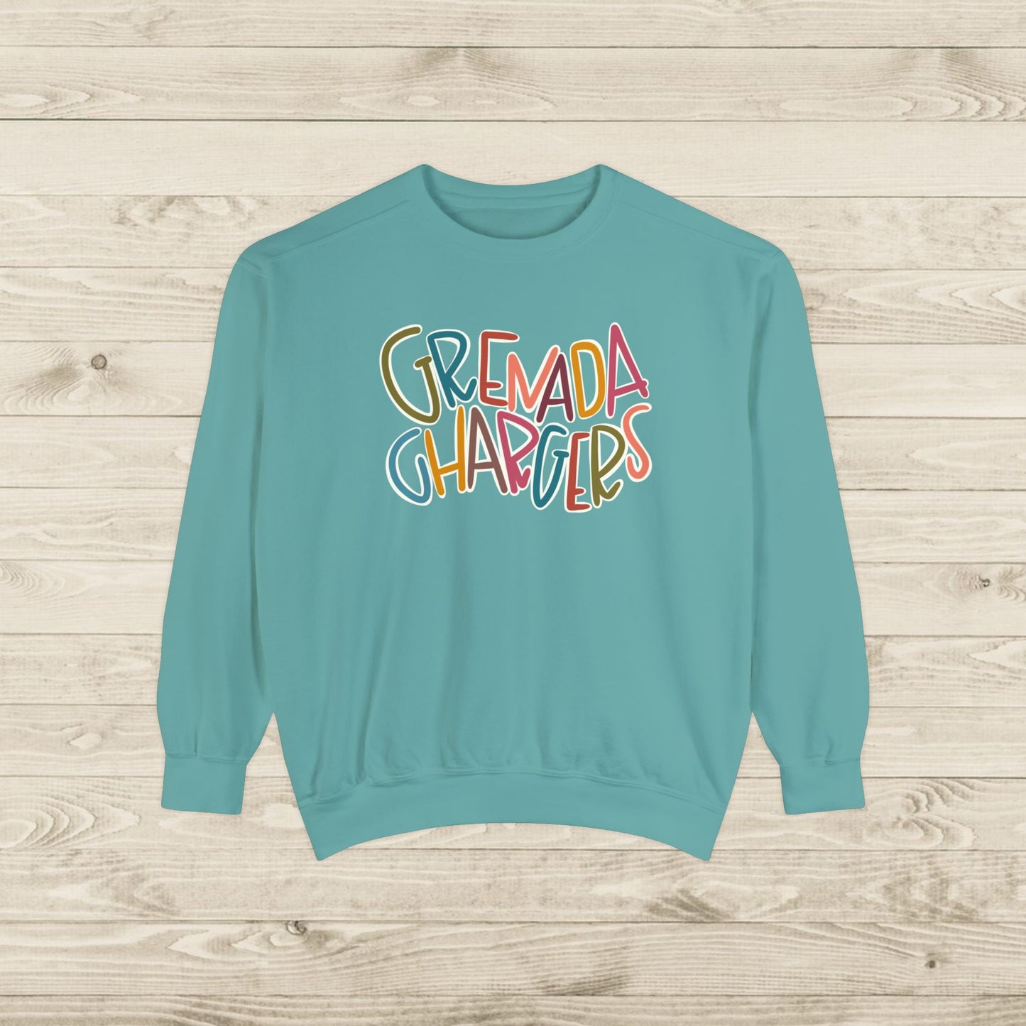 Women's Multi-Colored Grenada Chargers Garment-Dyed Sweatshirt