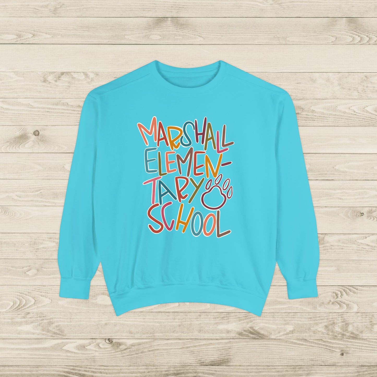 Women's Multi-Colored Marshall Elementary Garment-Dyed Sweatshirt