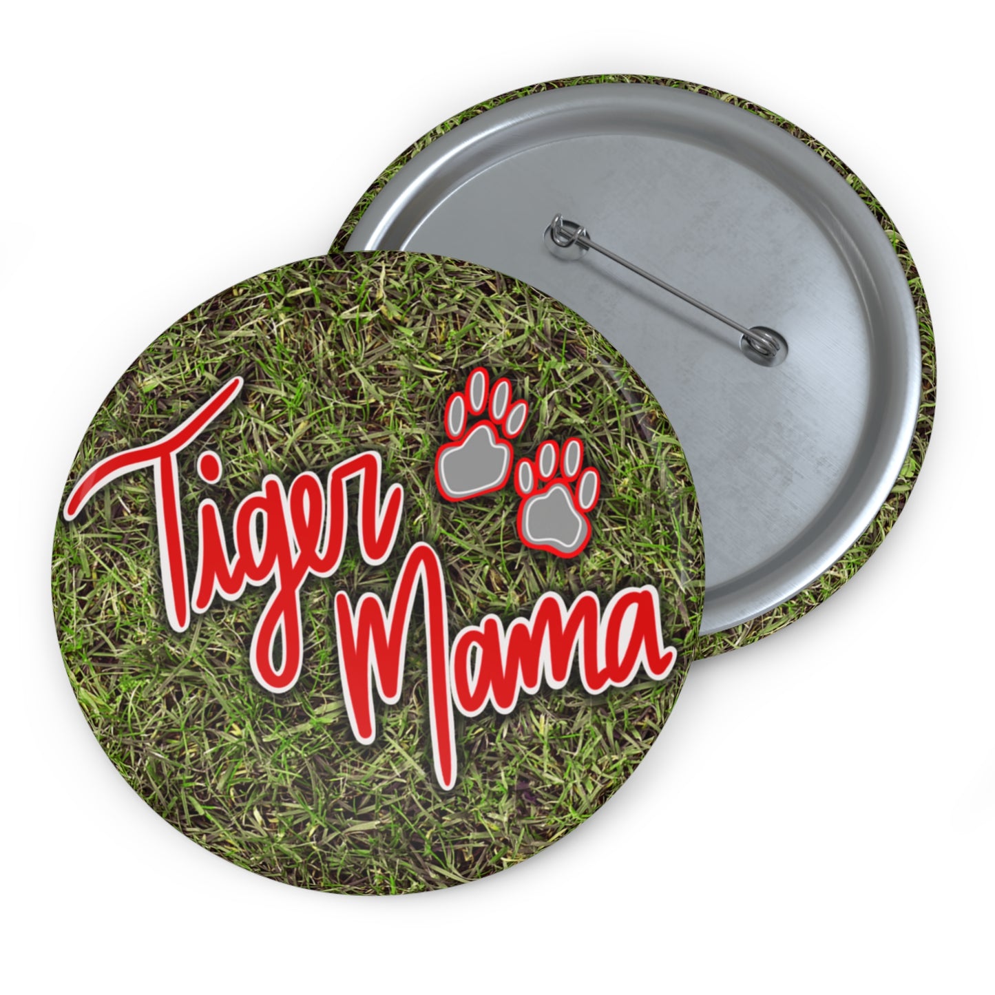 Tiger Mama Pin Buttons