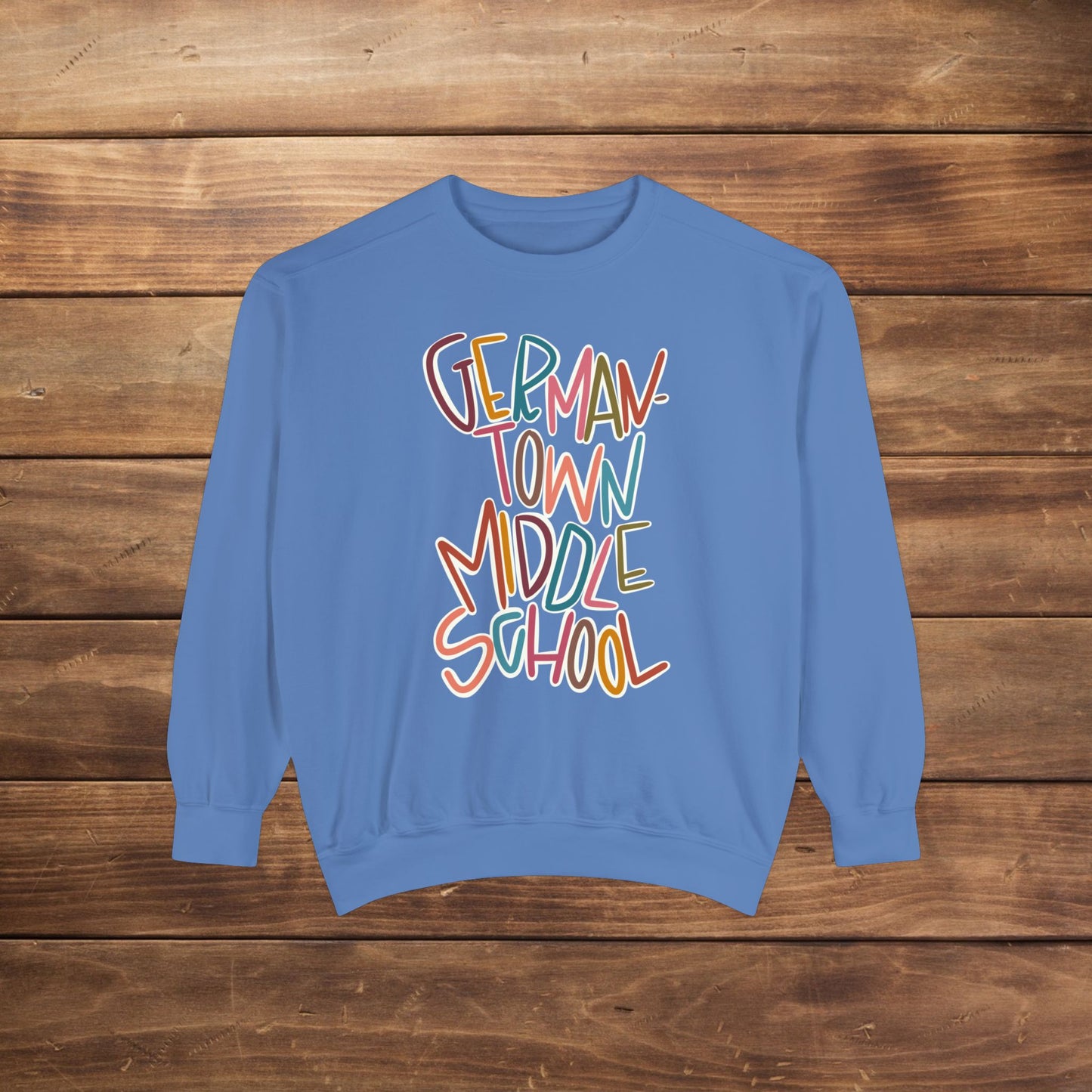 Women's Multi-Colored Germantown Middle School Garment-Dyed Sweatshirt