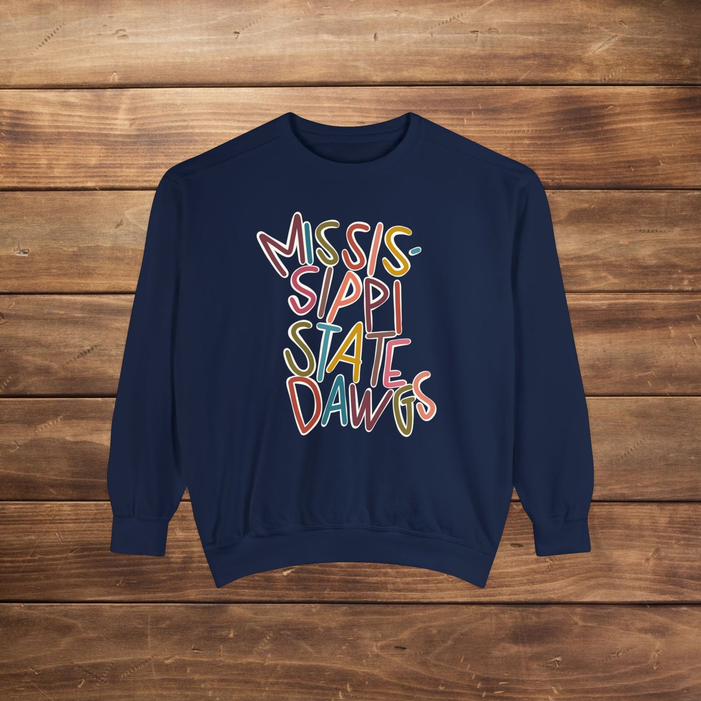 Women's Multi-Colored MS State Garment-Dyed Sweatshirt