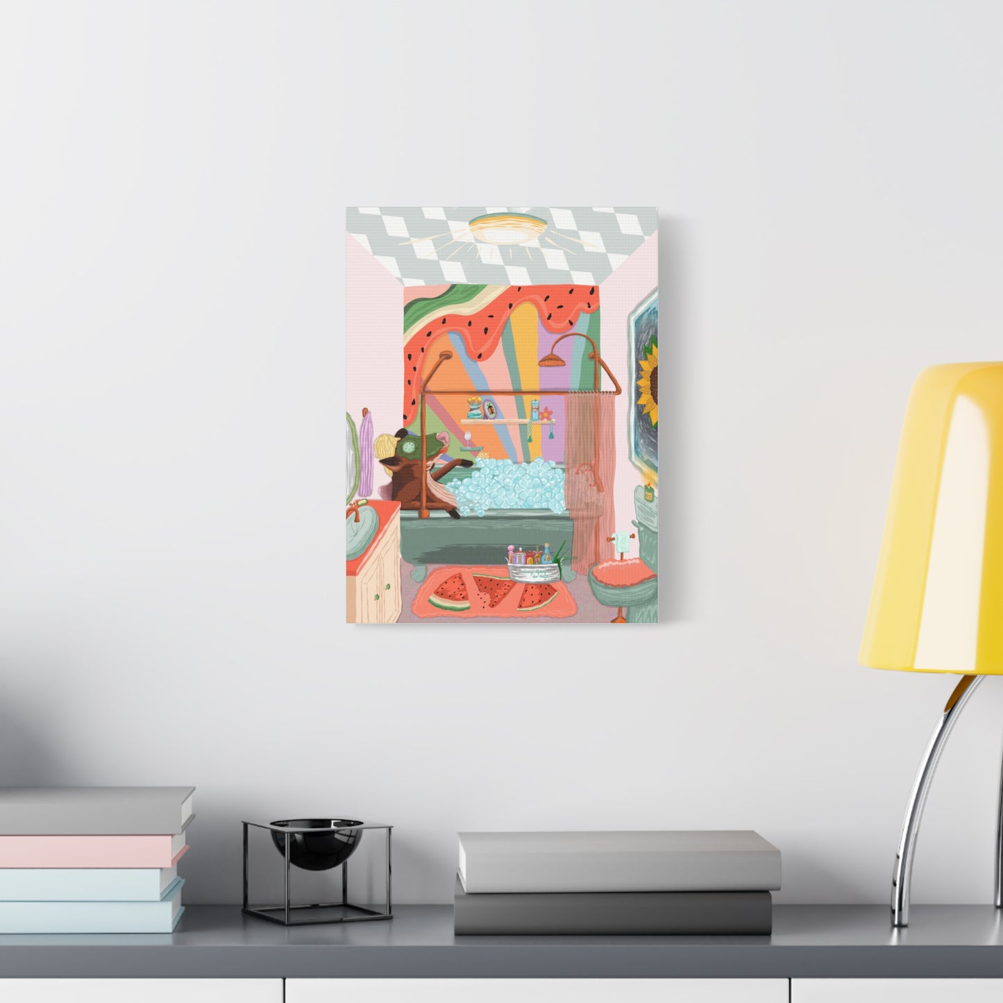 "Bubbley MOO-d" - Canvas Print Wall Art
