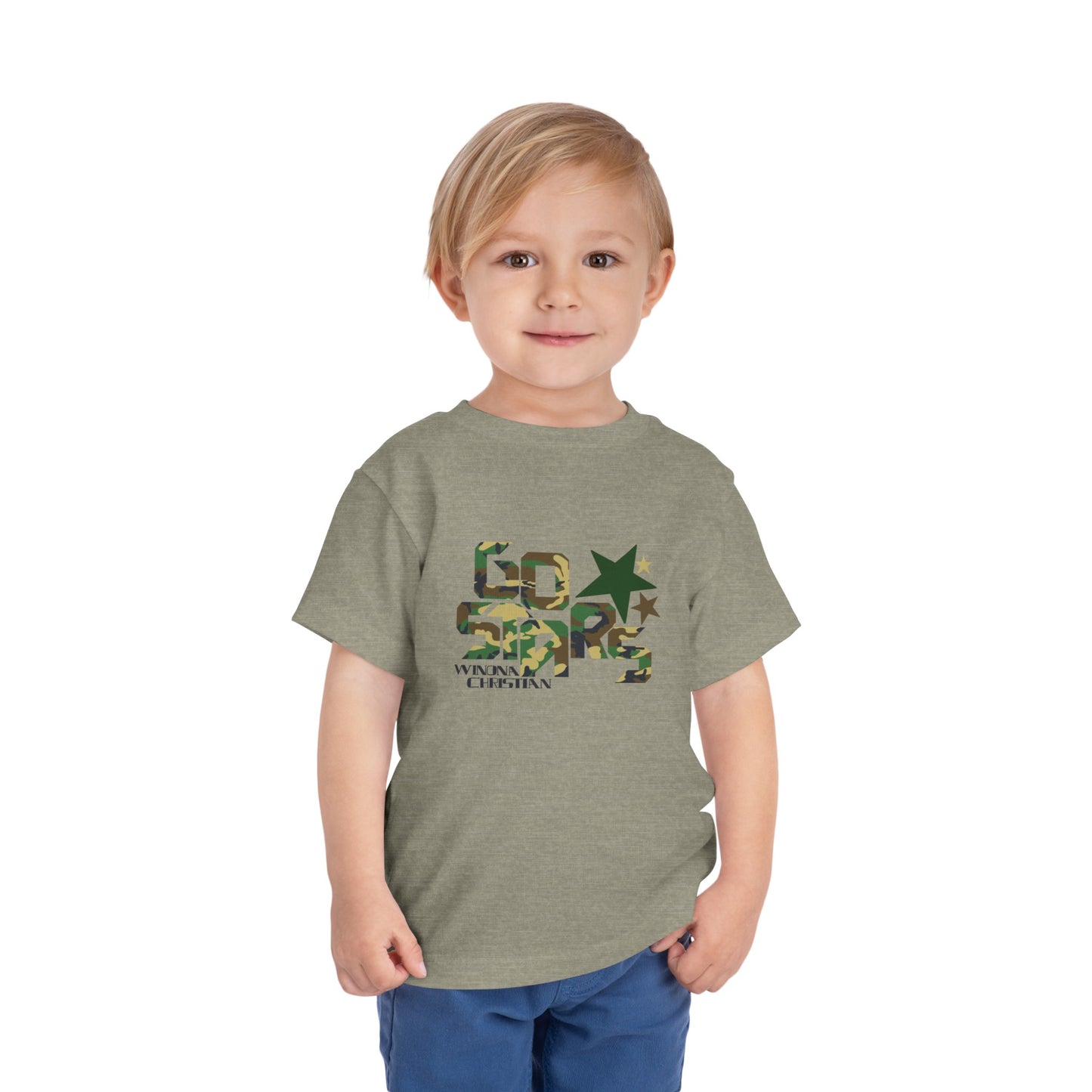 Toddler 'Go Stars' in Camo T-Shirt