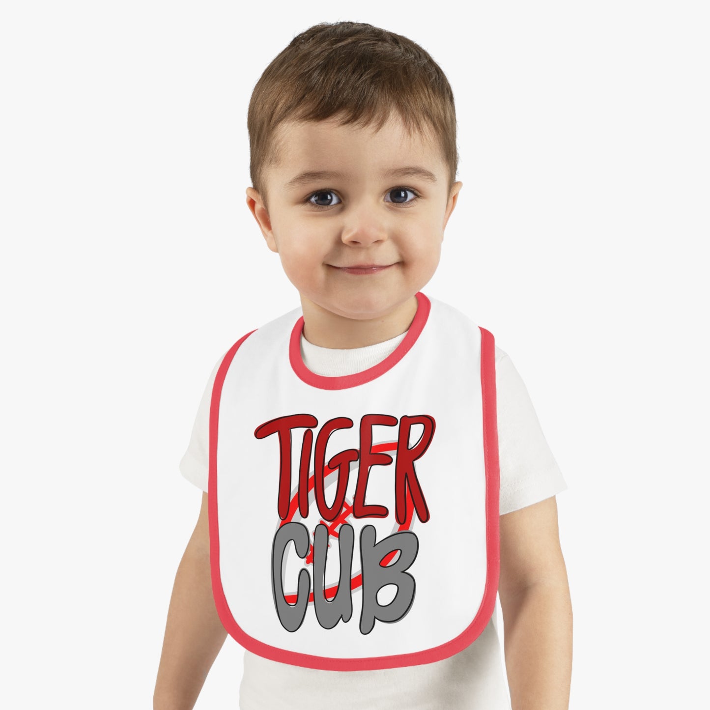 Winona Tiger Cub Jersey Baby Bib (Boy and Girl Versions)