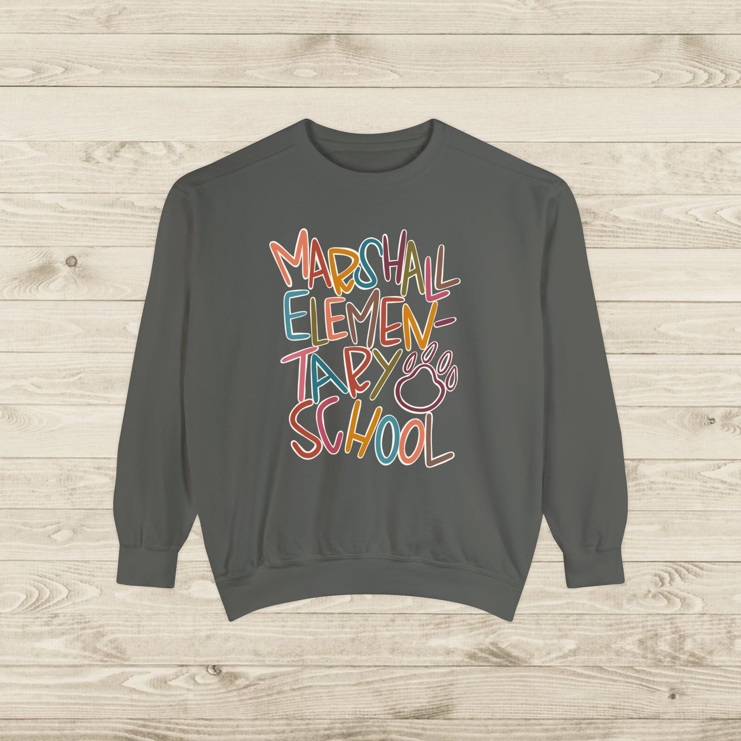 Women's Multi-Colored Marshall Elementary Garment-Dyed Sweatshirt