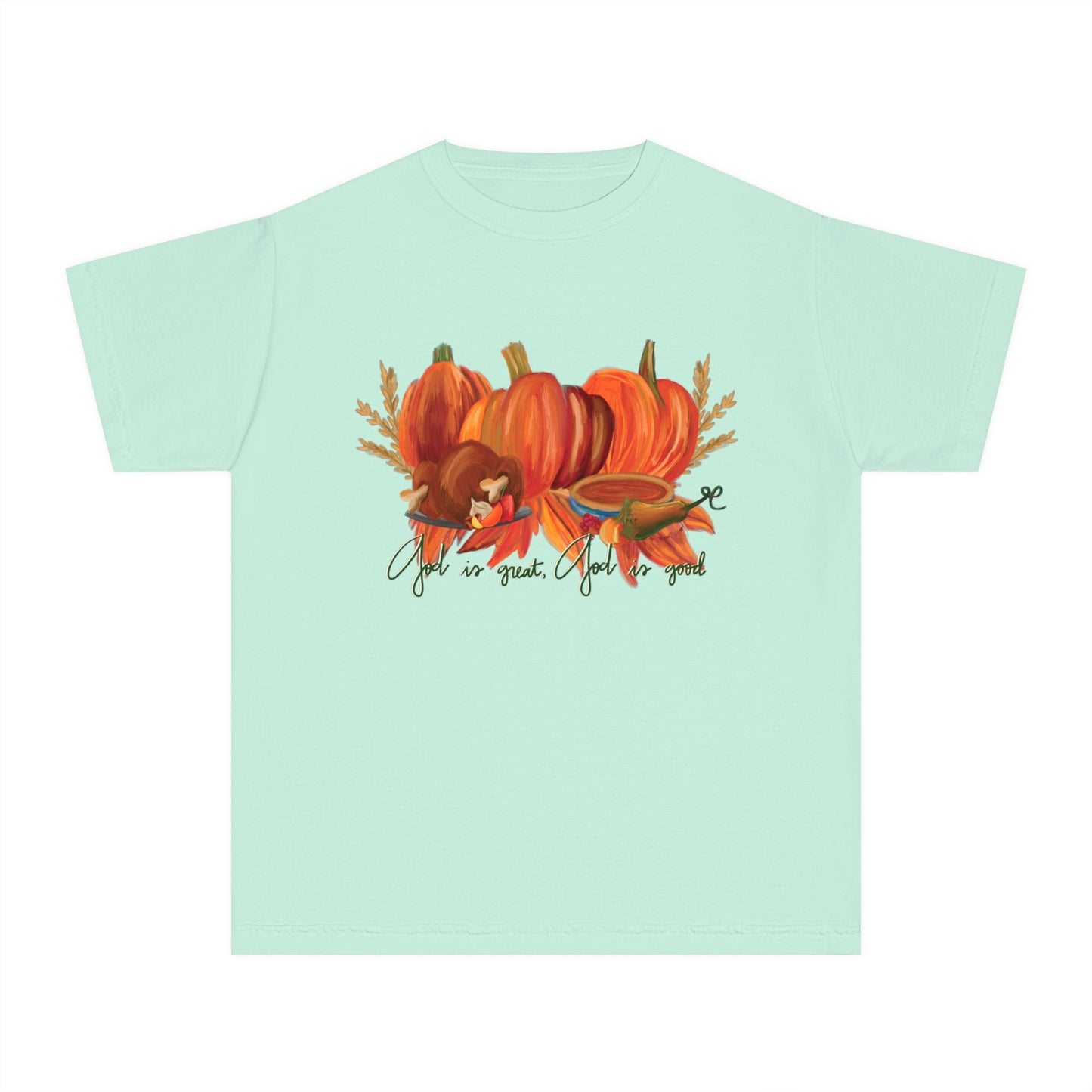 Youth 'God is great, God is good" Fall T-Shirt