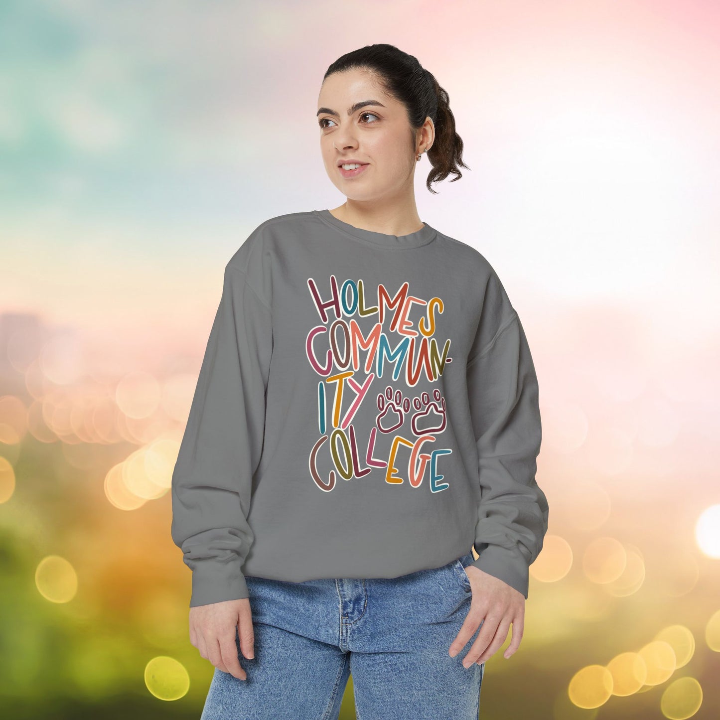 Women's Multi-Colored HCC Elementary Garment-Dyed Sweatshirt