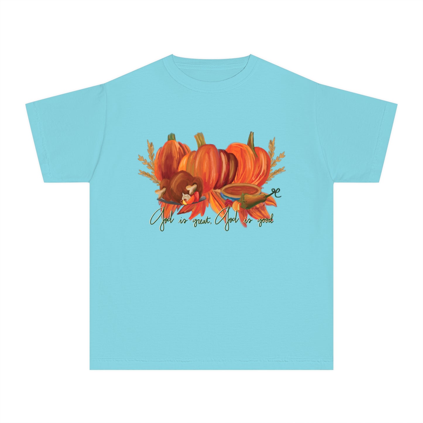Youth 'God is great, God is good" Fall T-Shirt