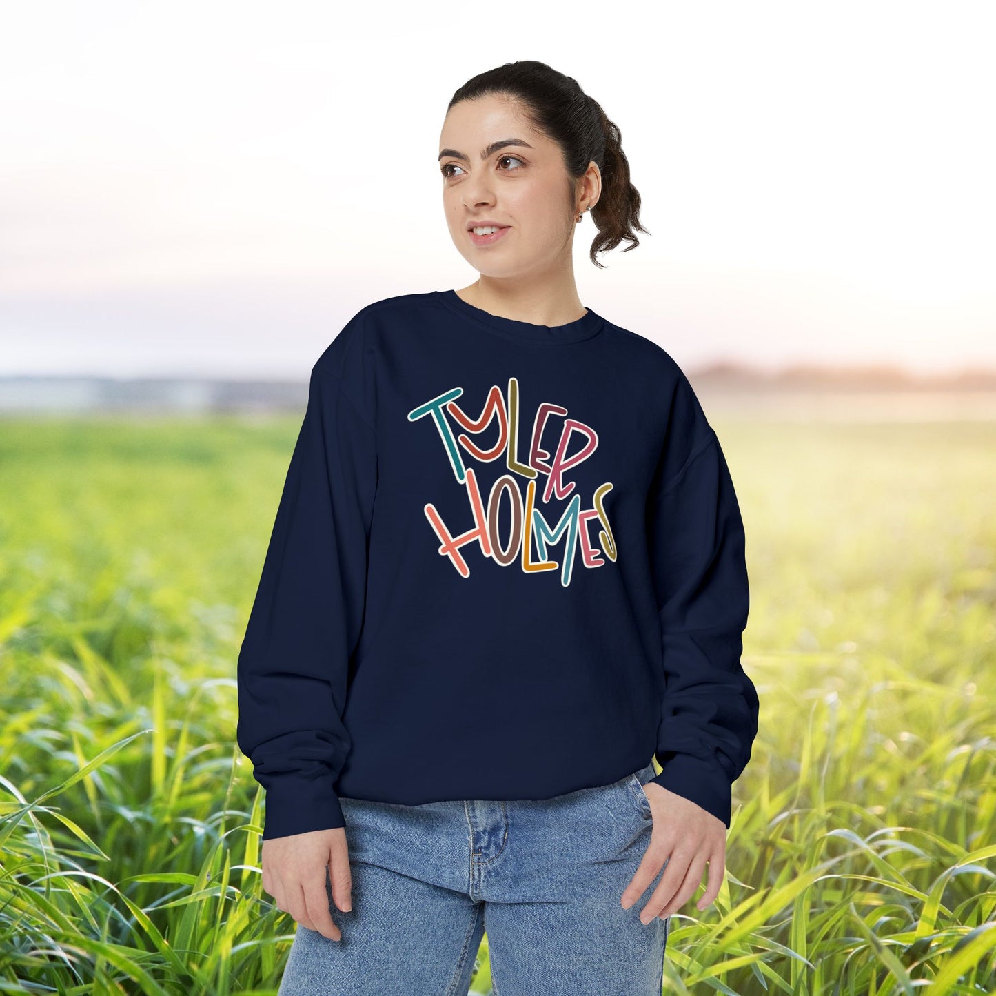 Women's Multi-Colored Tyler Holmes Garment-Dyed Sweatshirt