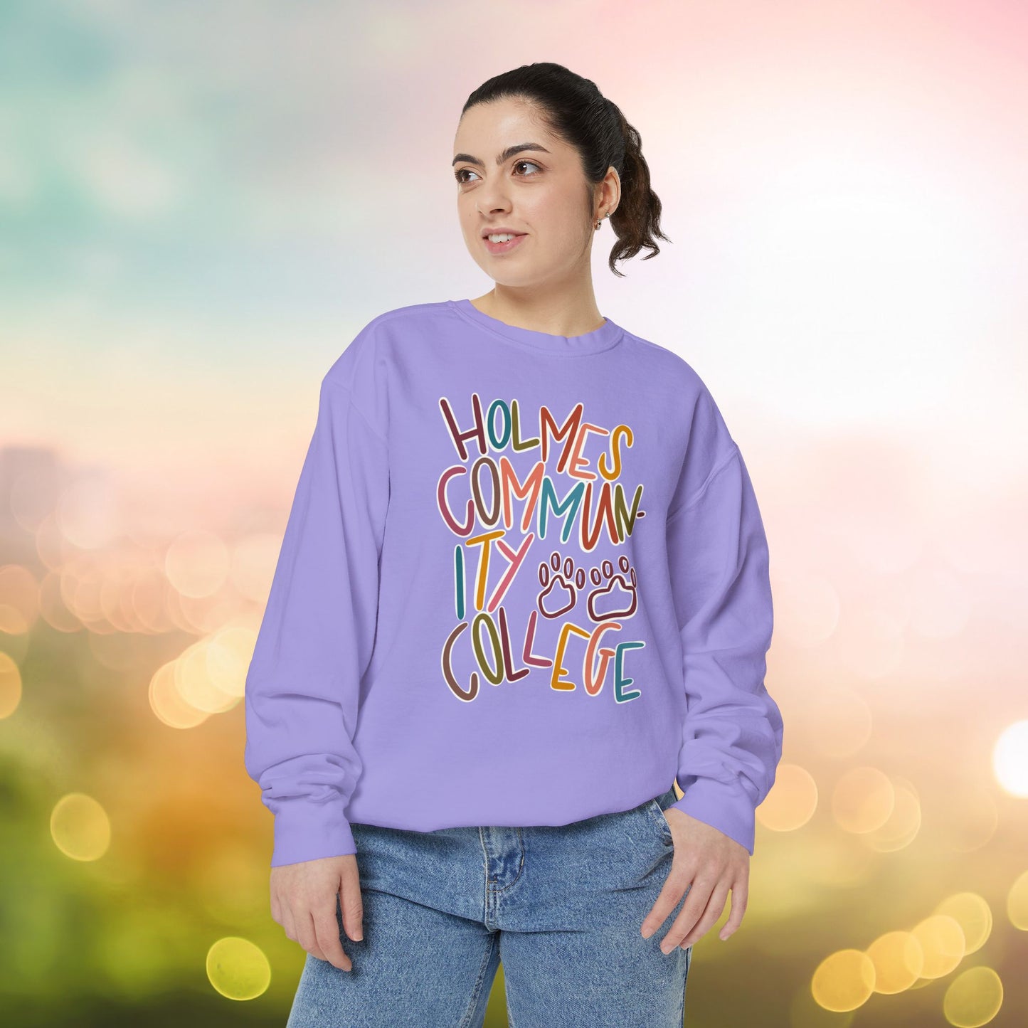 Women's Multi-Colored HCC Elementary Garment-Dyed Sweatshirt