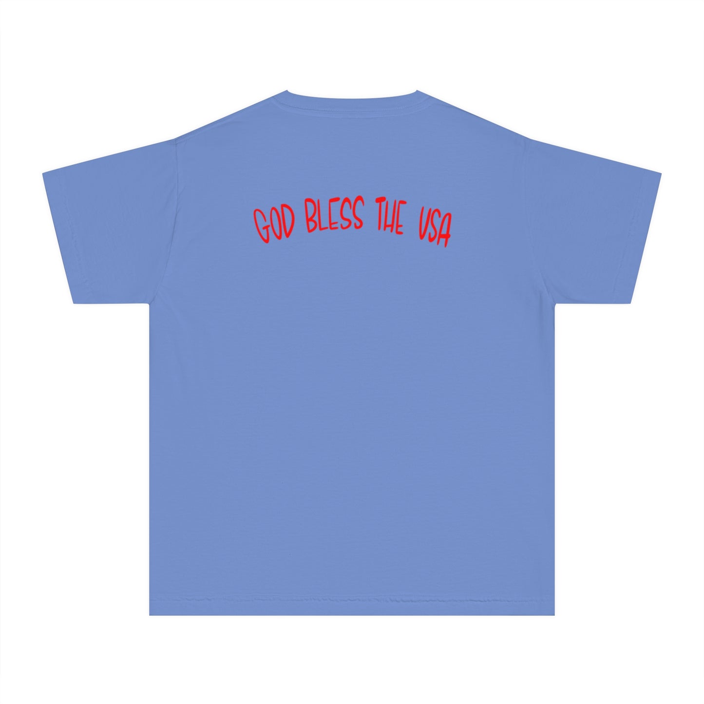 Patriotic Youth Tee with Car Design, Kids Independence Day T-Shirt, Summer BBQ Shirt, Fourth of July Gift, Fun Holiday Apparel