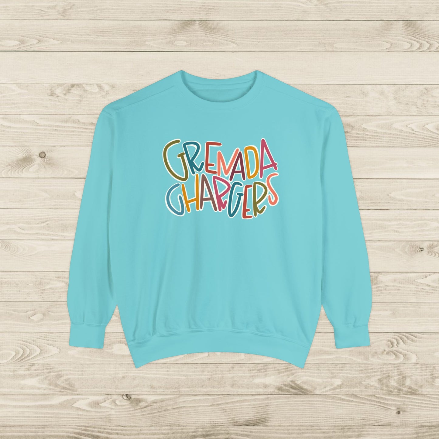 Women's Multi-Colored Grenada Chargers Garment-Dyed Sweatshirt