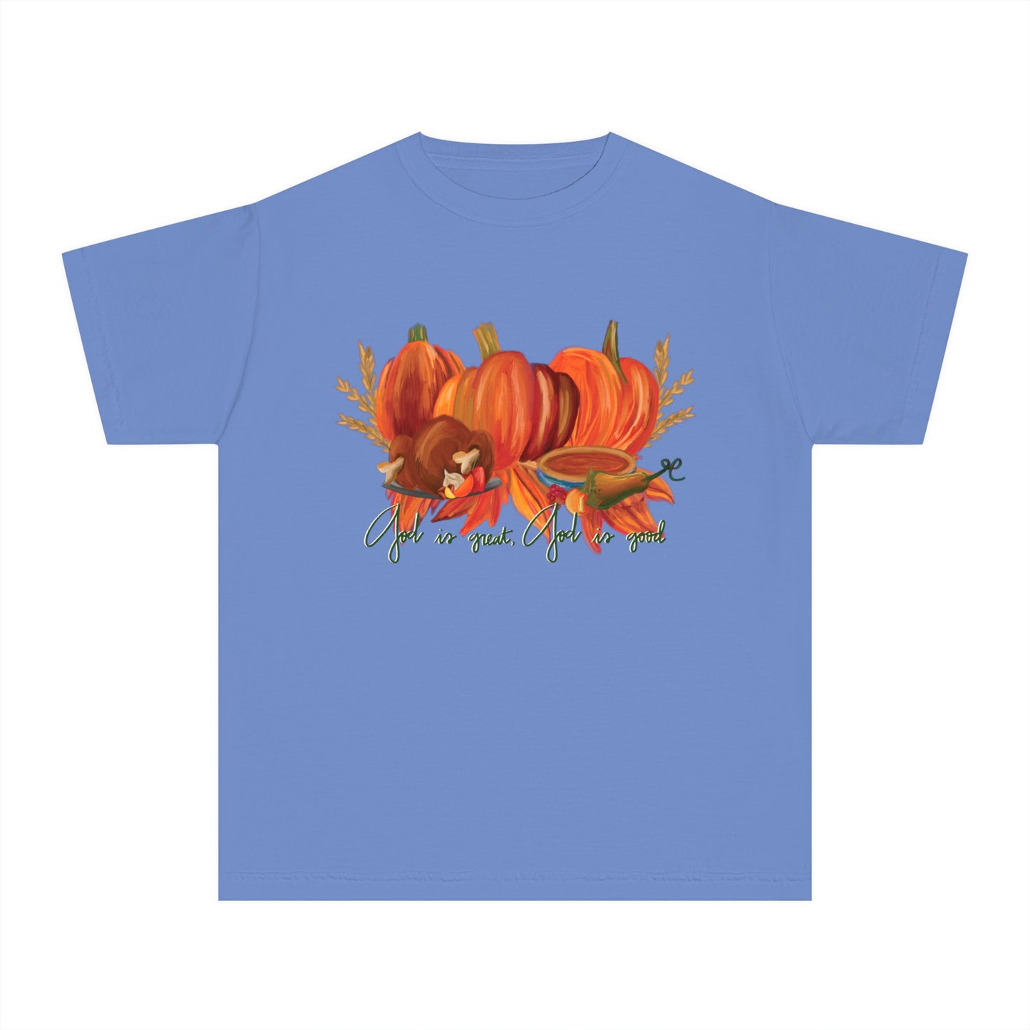 Youth 'God is great, God is good" Fall T-Shirt