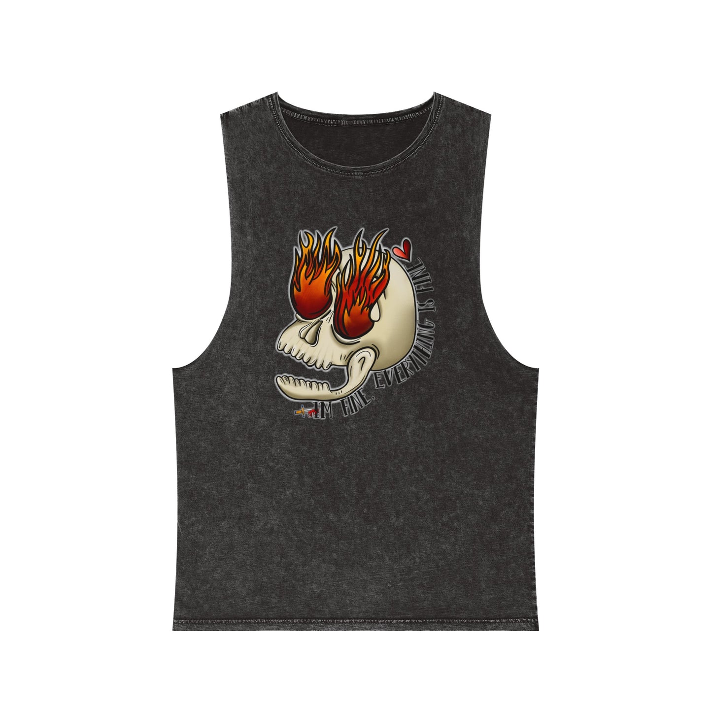 Silly Skull Stonewash Tank Top