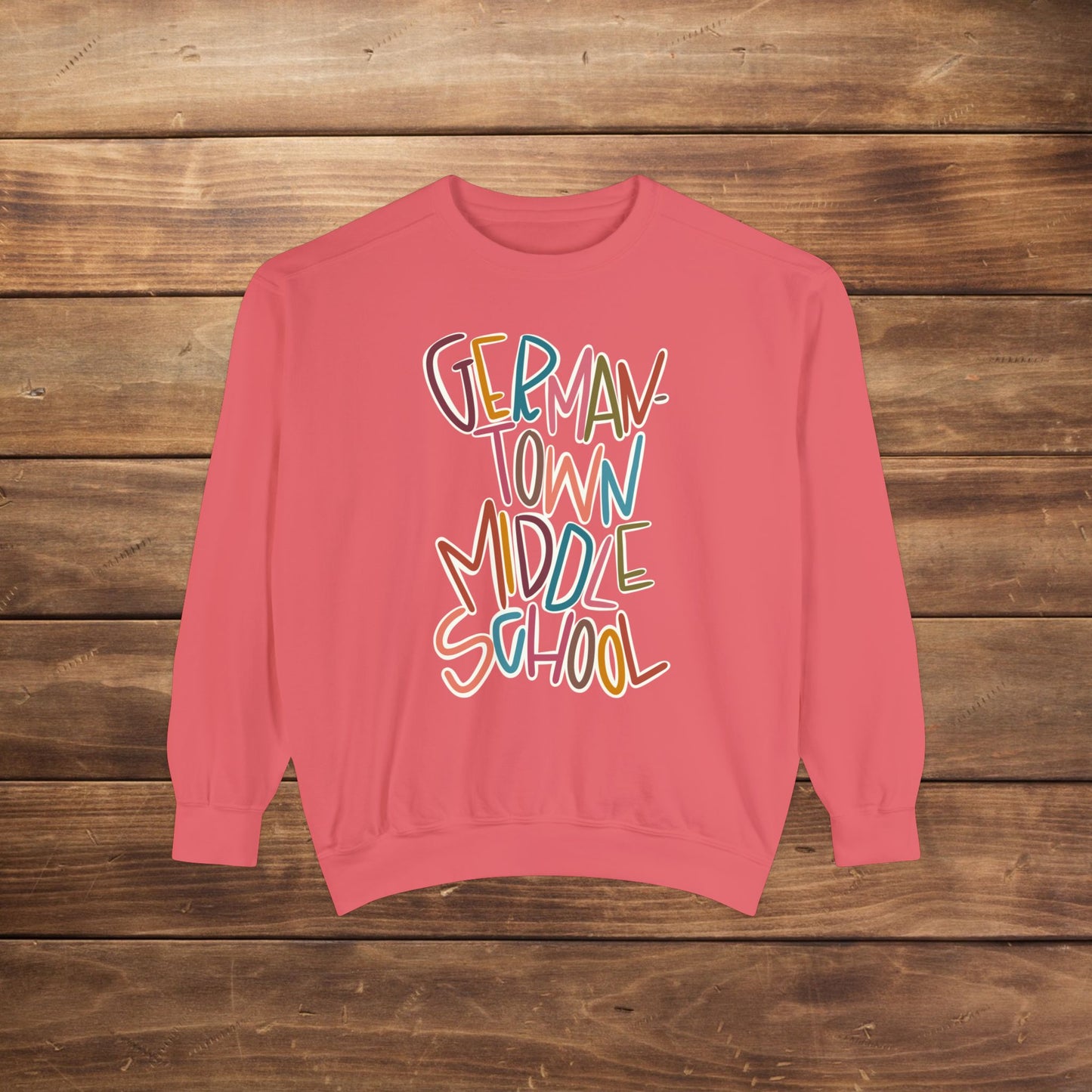 Women's Multi-Colored Germantown Middle School Garment-Dyed Sweatshirt