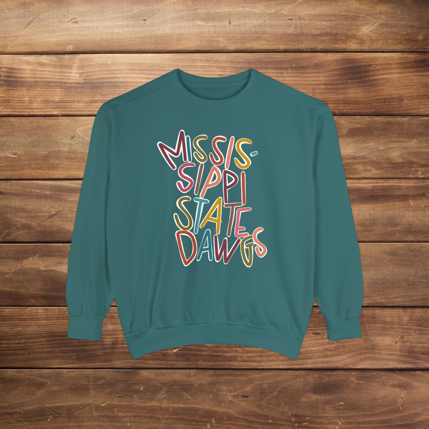 Women's Multi-Colored MS State Garment-Dyed Sweatshirt