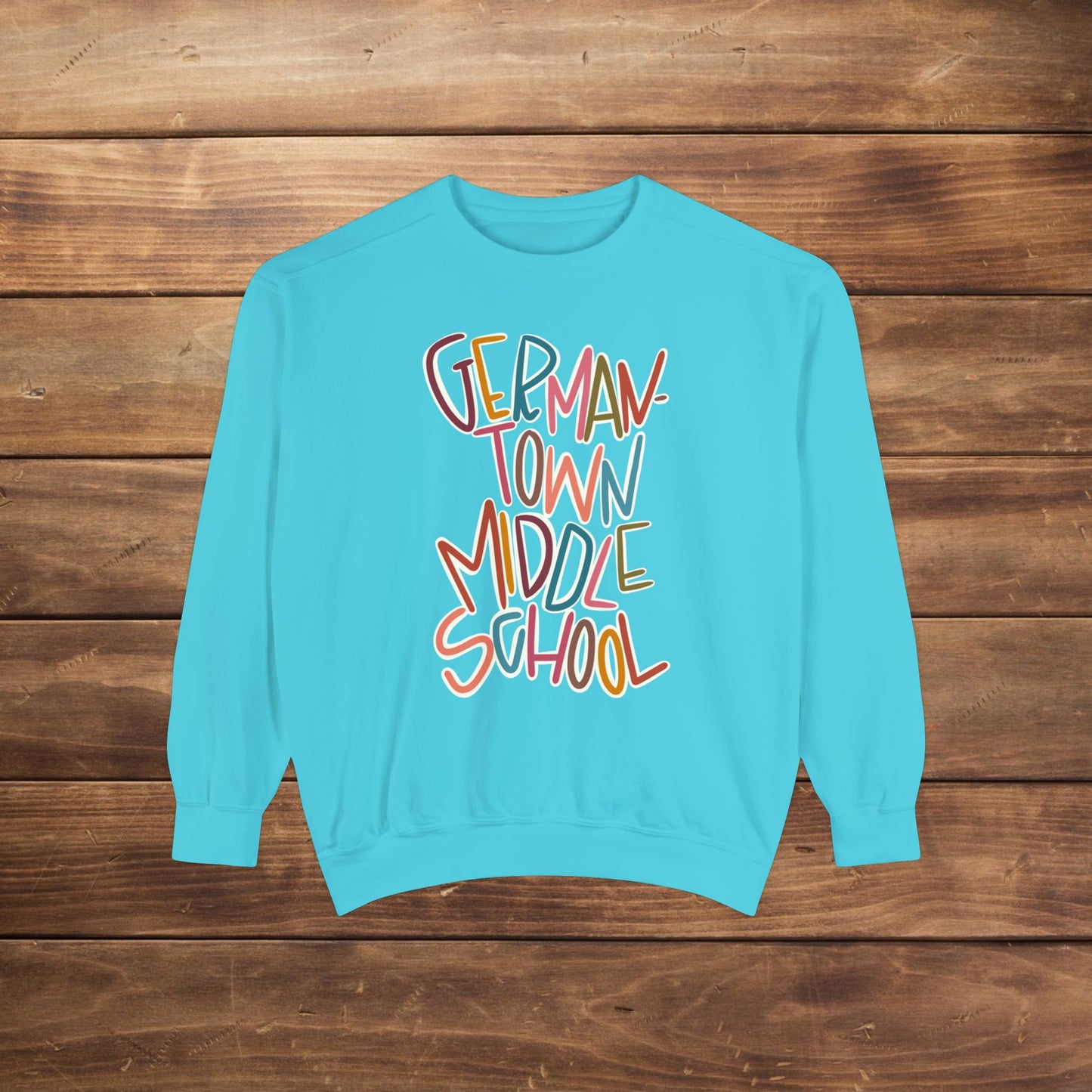 Women's Multi-Colored Germantown Middle School Garment-Dyed Sweatshirt