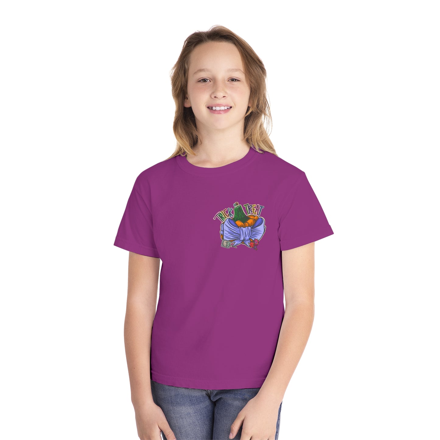 Youth Girls Halloween T-Shirt - Comfort Colors