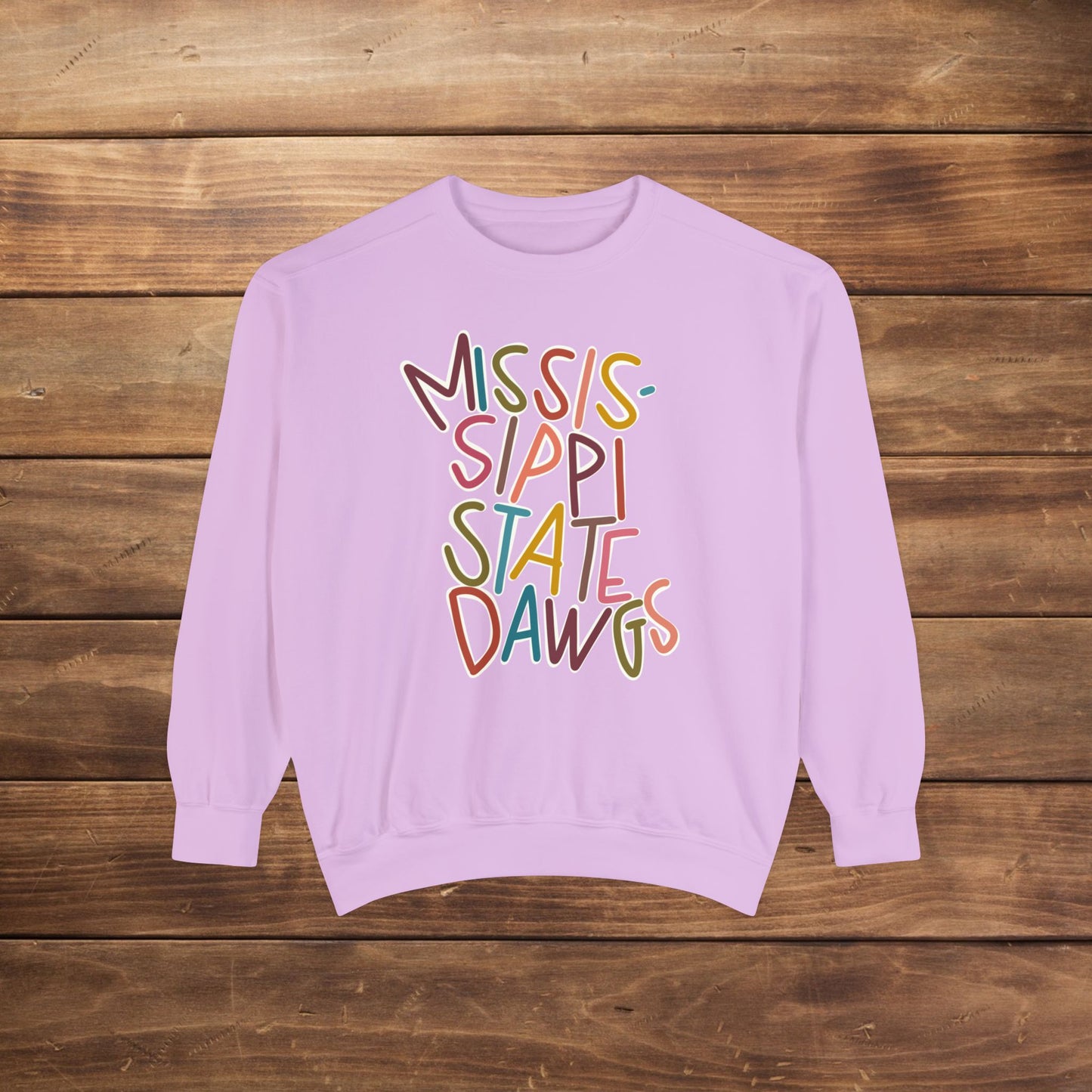 Women's Multi-Colored MS State Garment-Dyed Sweatshirt