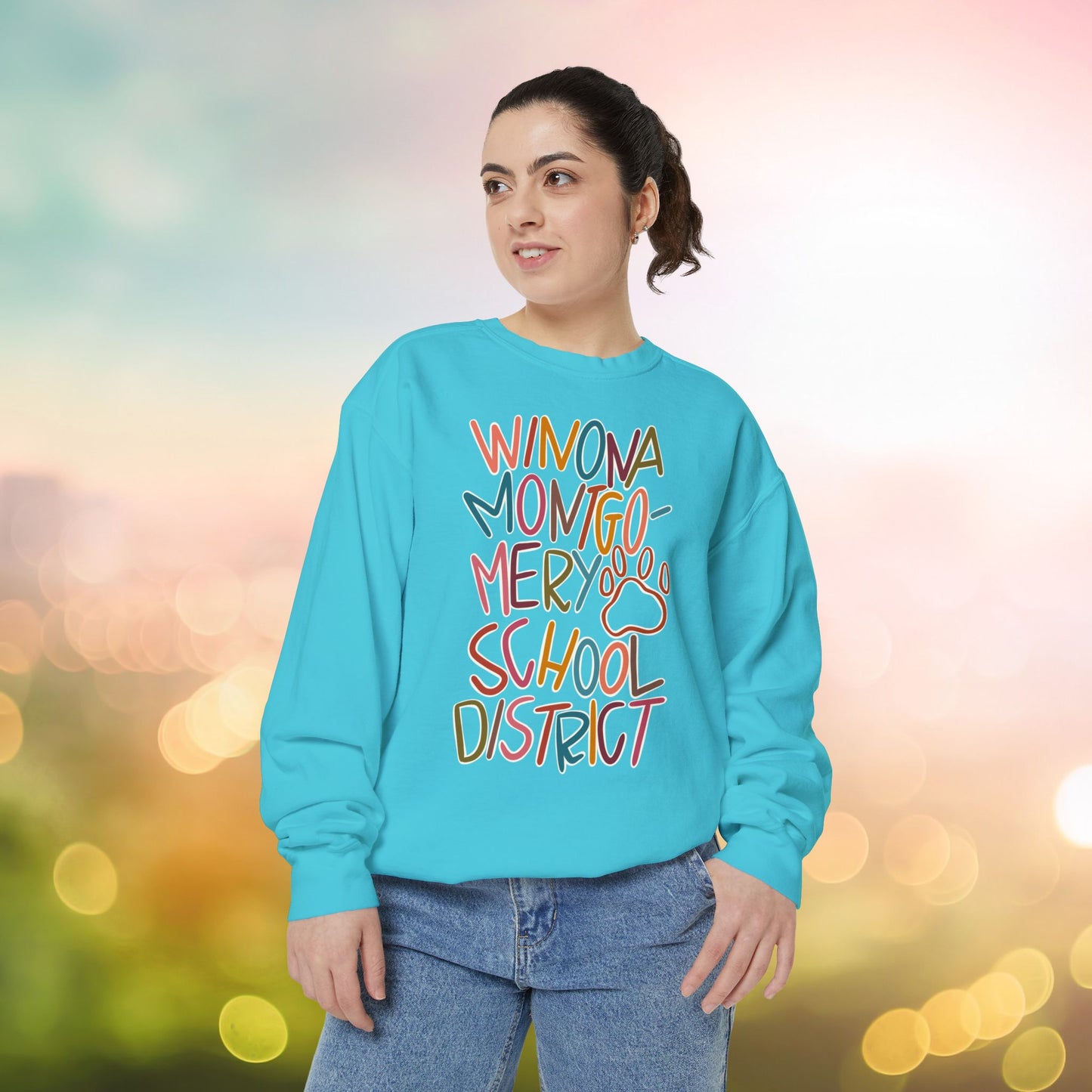 Women's Multi-Colored WMSD Garment-Dyed Sweatshirt