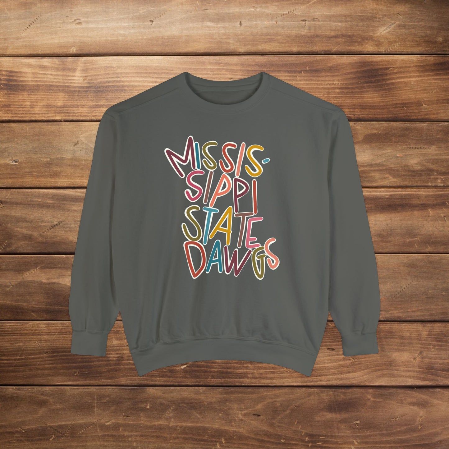 Women's Multi-Colored MS State Garment-Dyed Sweatshirt
