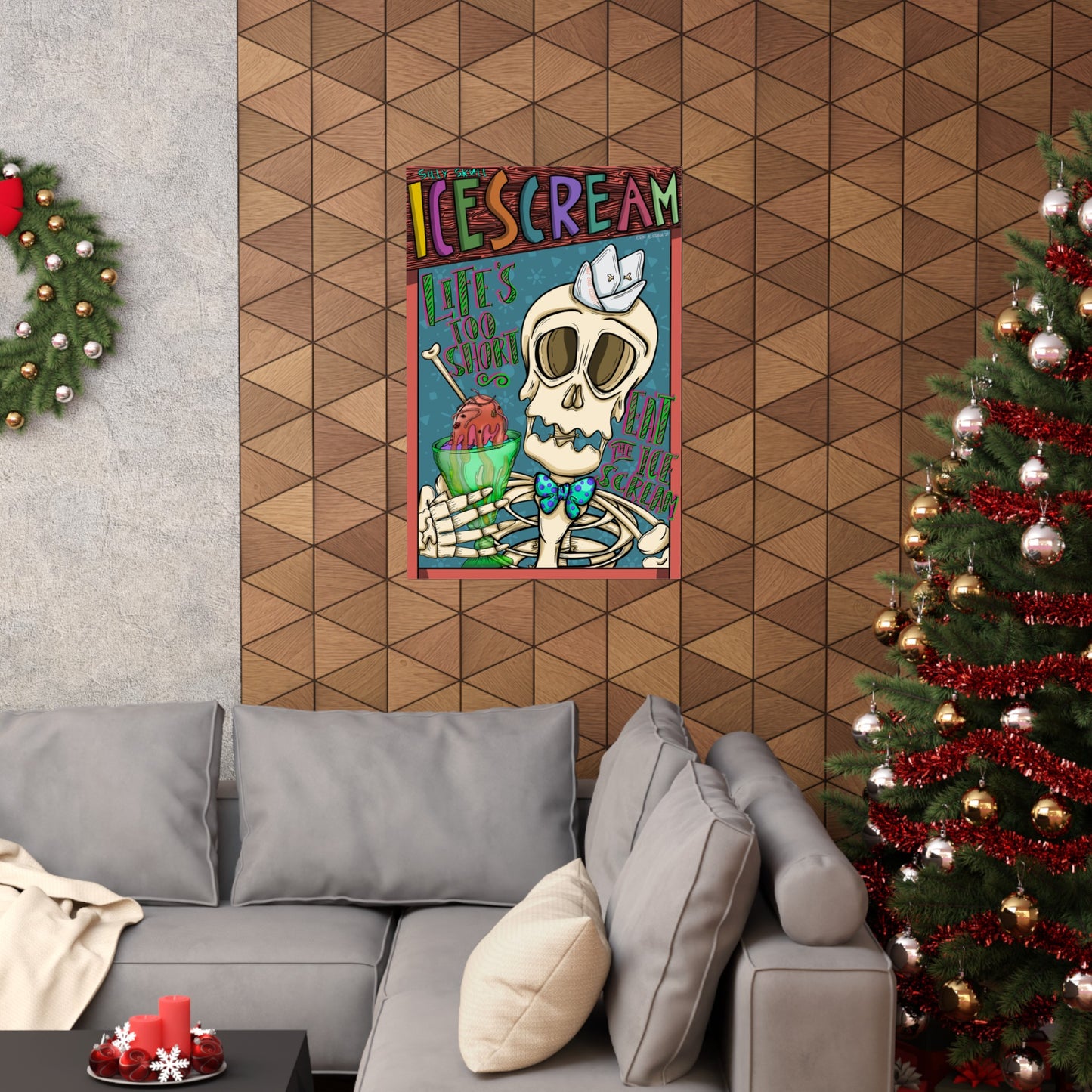 Silly Skull IceScream Poster