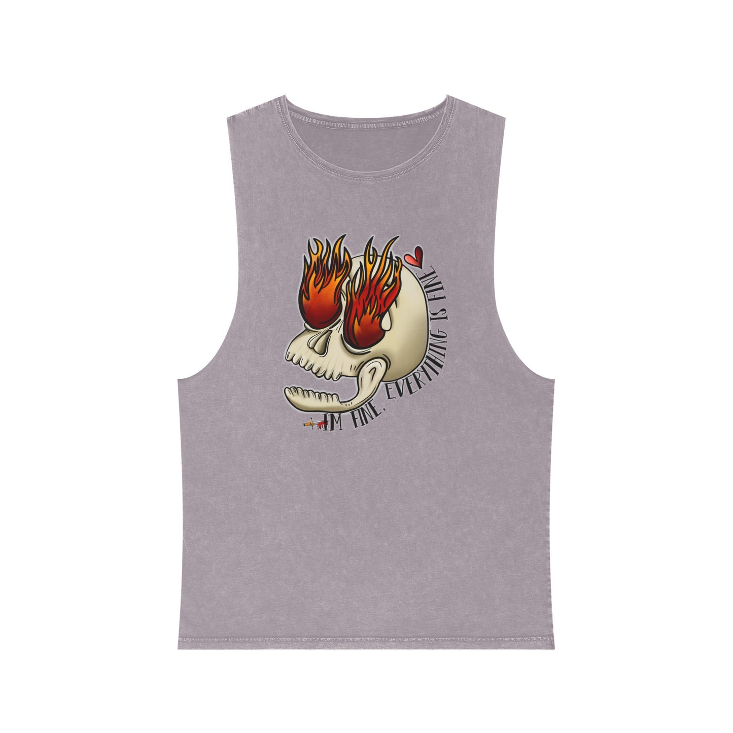 Silly Skull Stonewash Tank Top