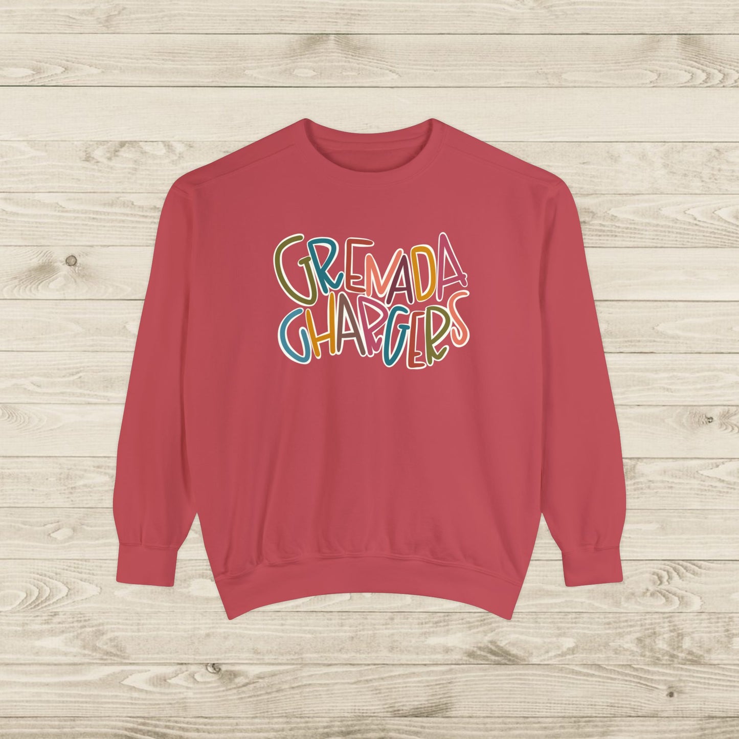 Women's Multi-Colored Grenada Chargers Garment-Dyed Sweatshirt