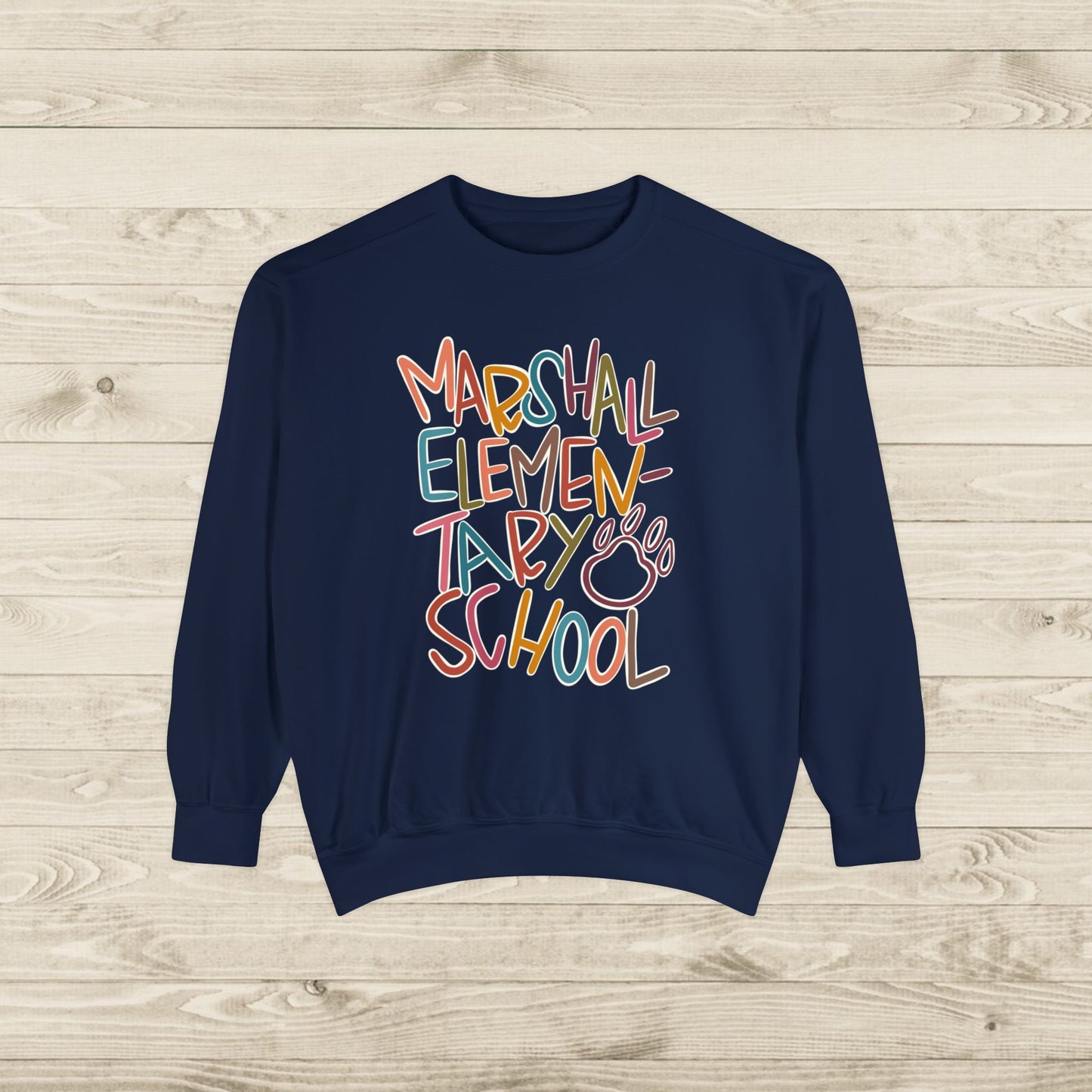 Women's Multi-Colored Marshall Elementary Garment-Dyed Sweatshirt