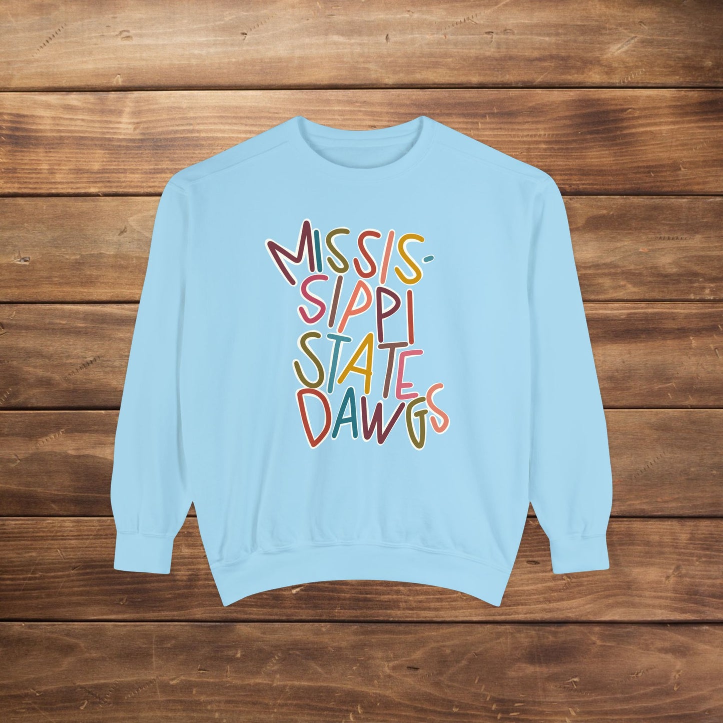 Women's Multi-Colored MS State Garment-Dyed Sweatshirt