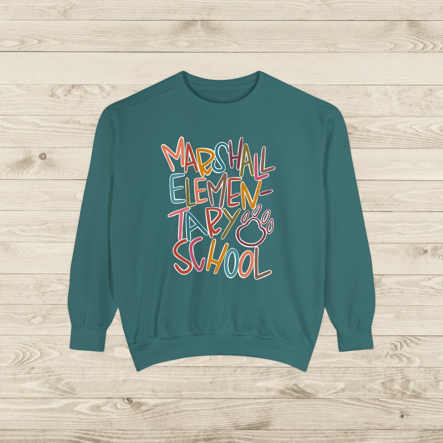 Women's Multi-Colored Marshall Elementary Garment-Dyed Sweatshirt