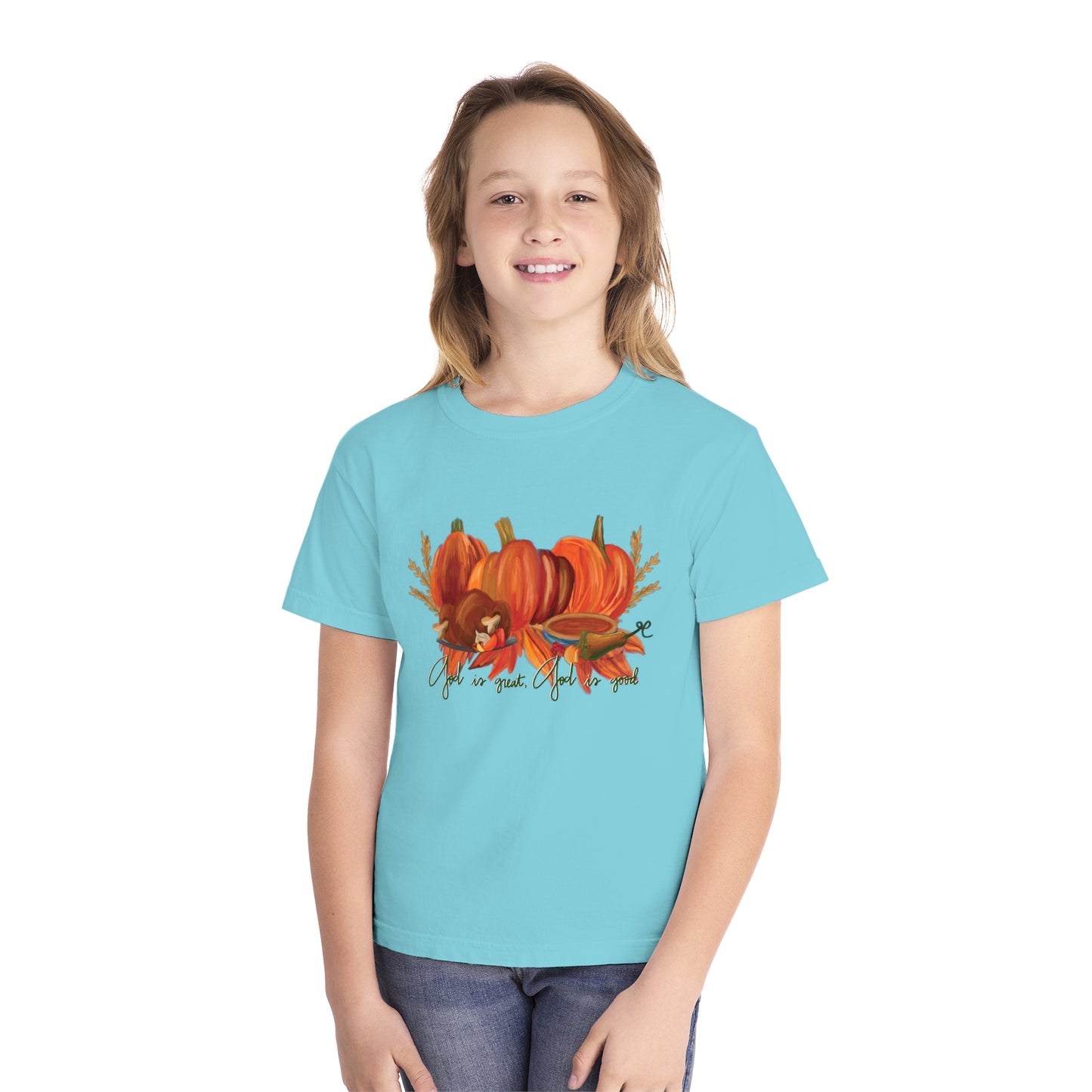 Youth 'God is great, God is good" Fall T-Shirt