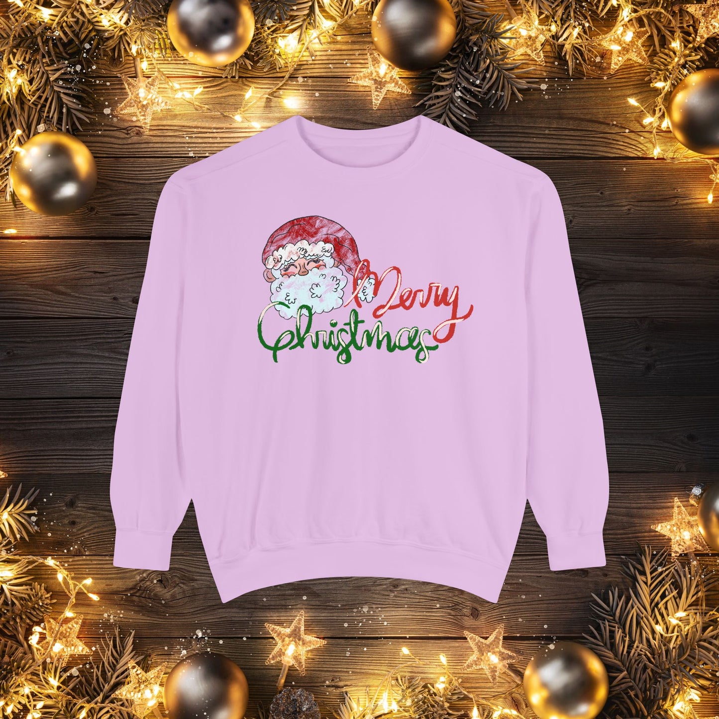 Merry Christmas Garment-Dyed Comfort Colors Sweatshirt