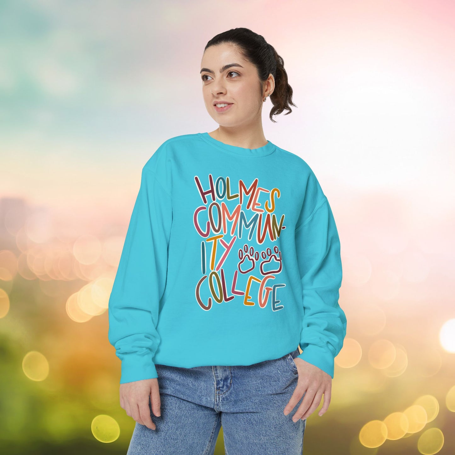 Women's Multi-Colored HCC Elementary Garment-Dyed Sweatshirt