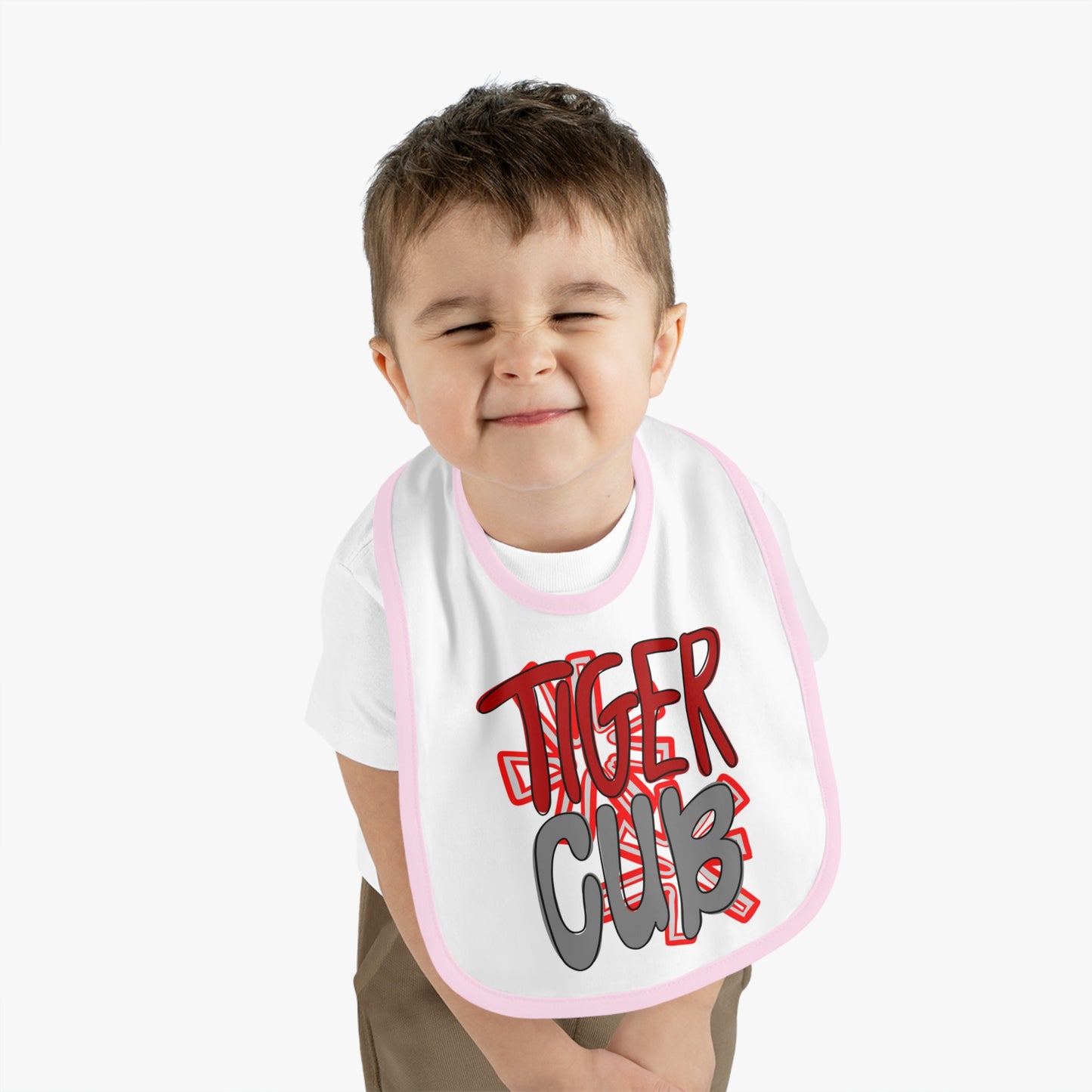 Winona Tiger Cub Jersey Baby Bib (Boy and Girl Versions)