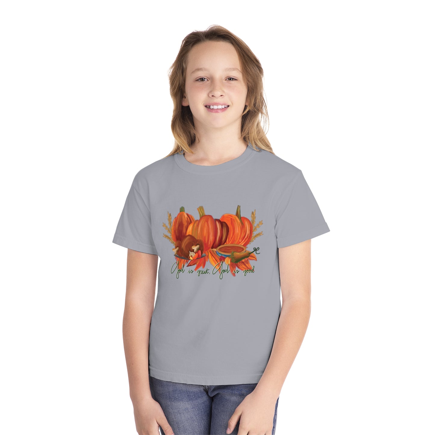 Youth 'God is great, God is good" Fall T-Shirt
