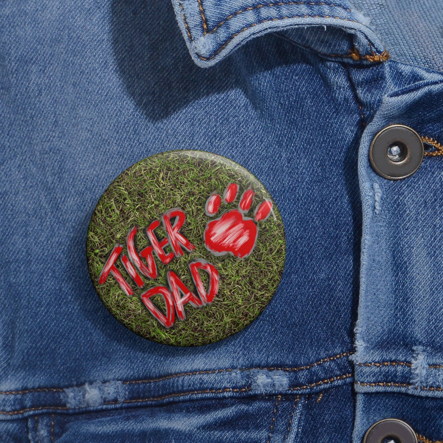 Tiger Dad Pin Buttons