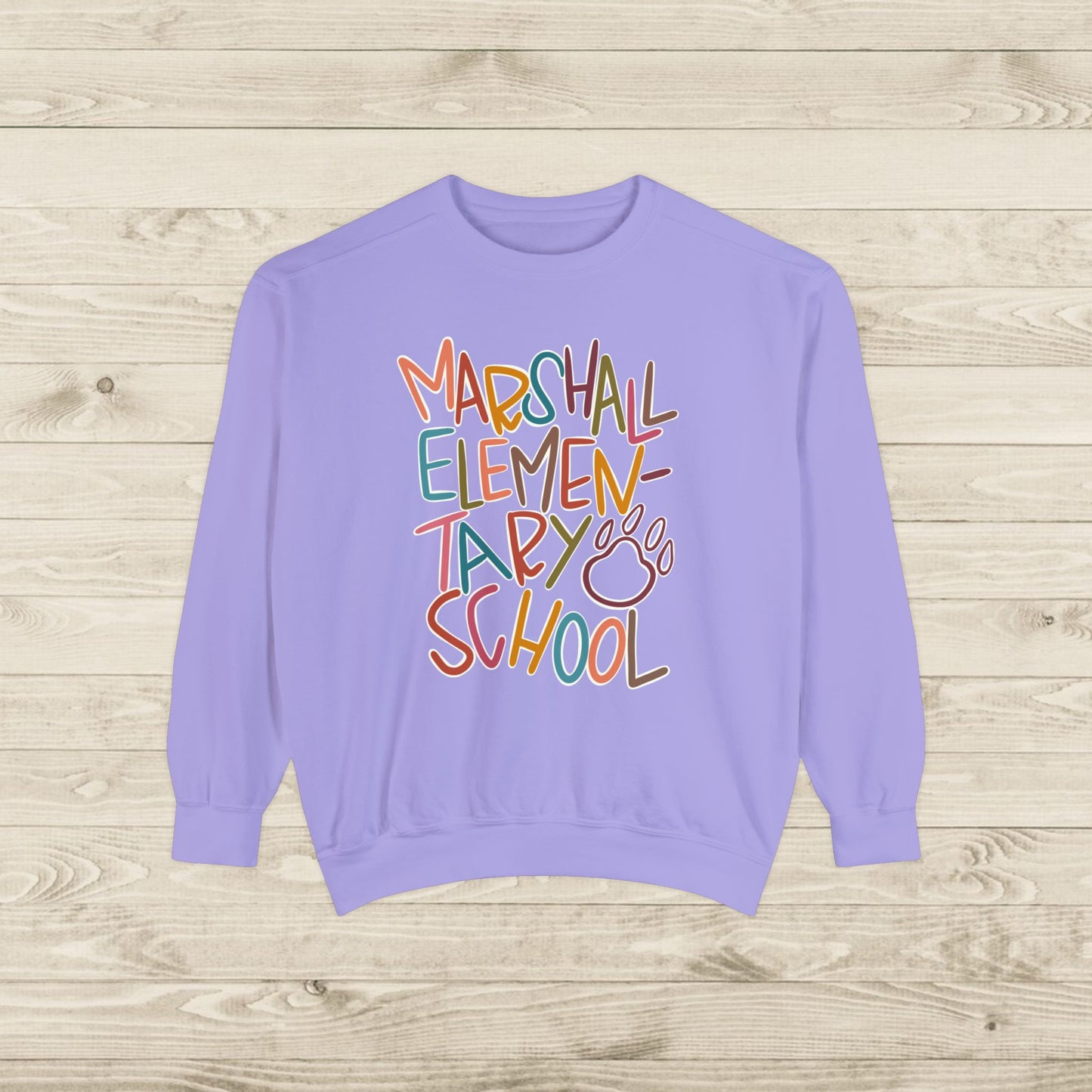 Women's Multi-Colored Marshall Elementary Garment-Dyed Sweatshirt