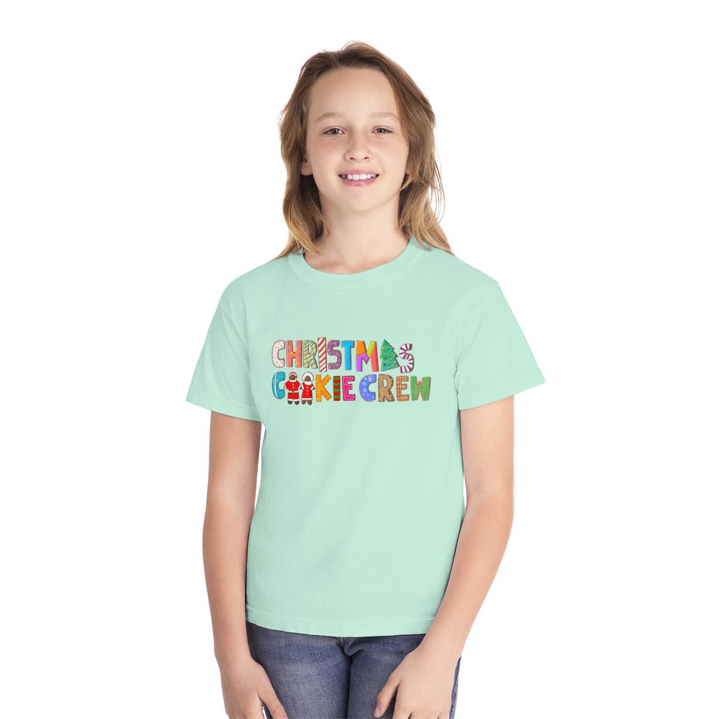 Youth Christmas Cookie Crew T-Shirt - Comfort Colors, Unisex
