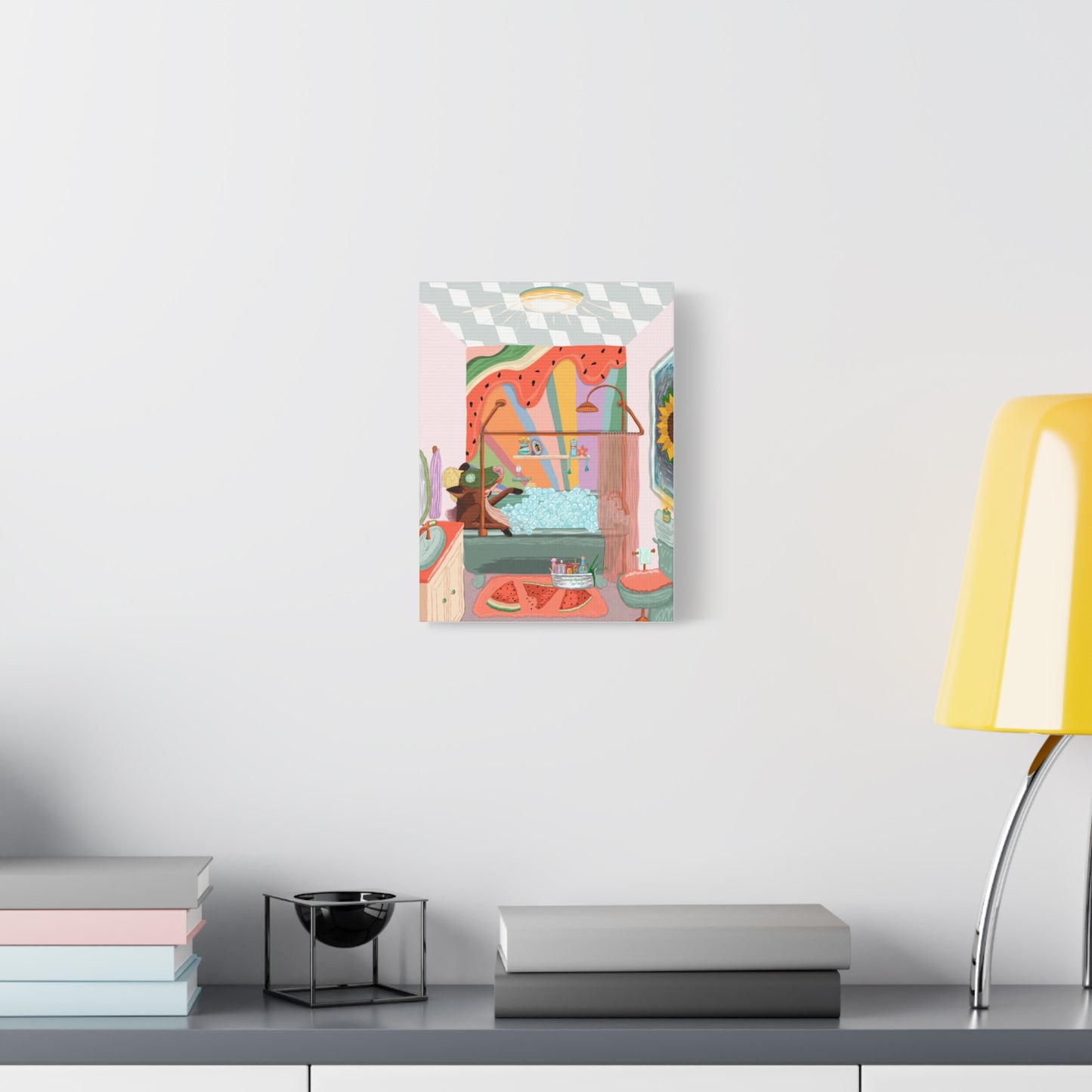 "Bubbley MOO-d" - Canvas Print Wall Art