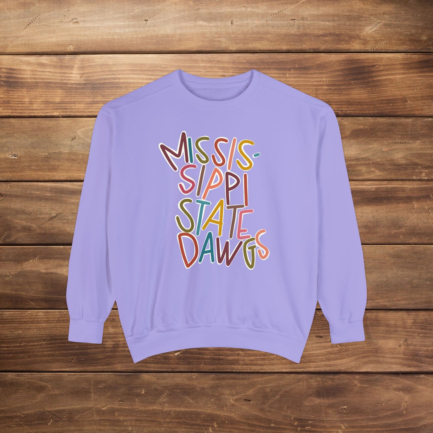 Women's Multi-Colored MS State Garment-Dyed Sweatshirt