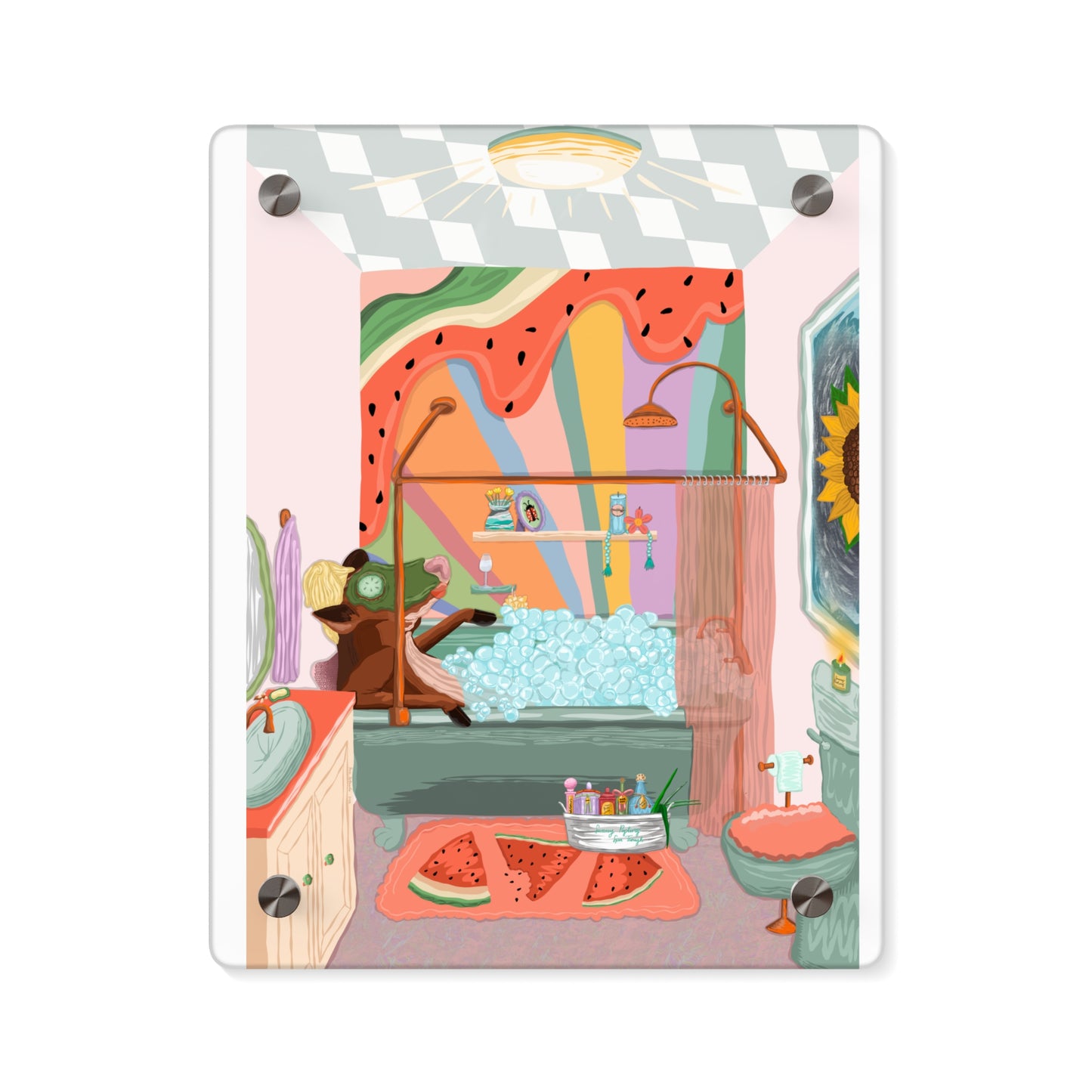 "Bubbley MOO-d" - Acrylic Wall Art Print