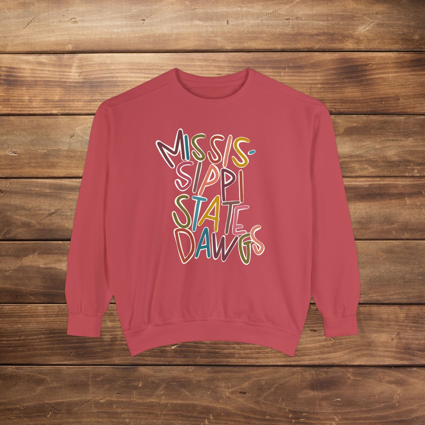 Women's Multi-Colored MS State Garment-Dyed Sweatshirt