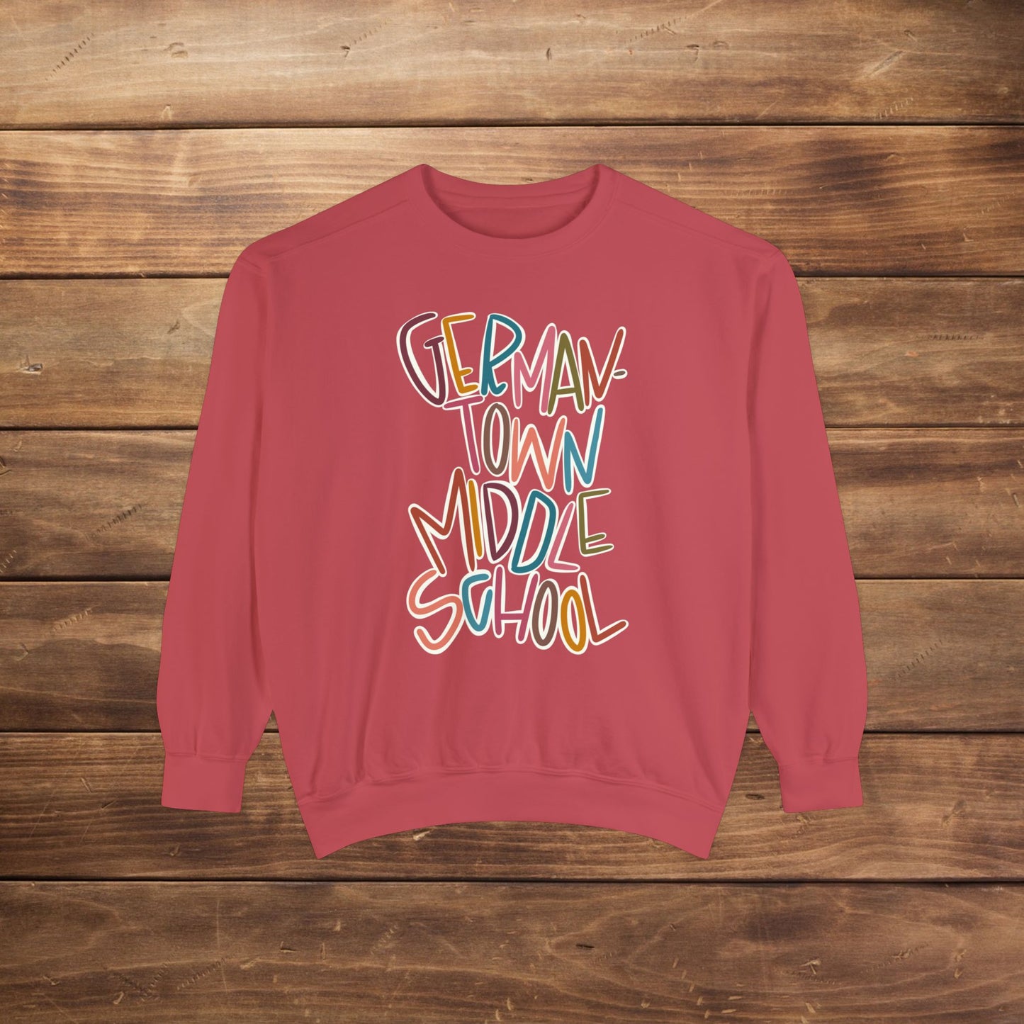 Women's Multi-Colored Germantown Middle School Garment-Dyed Sweatshirt