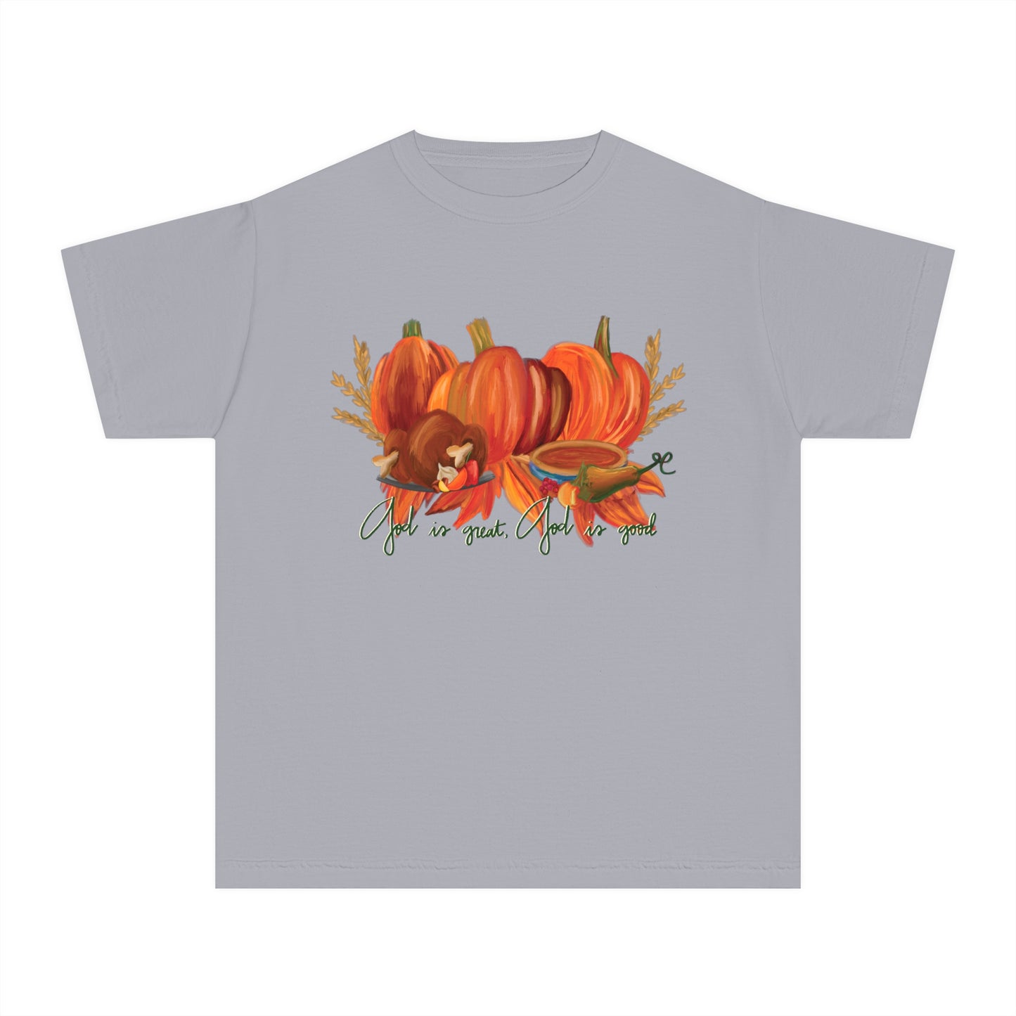 Youth 'God is great, God is good" Fall T-Shirt