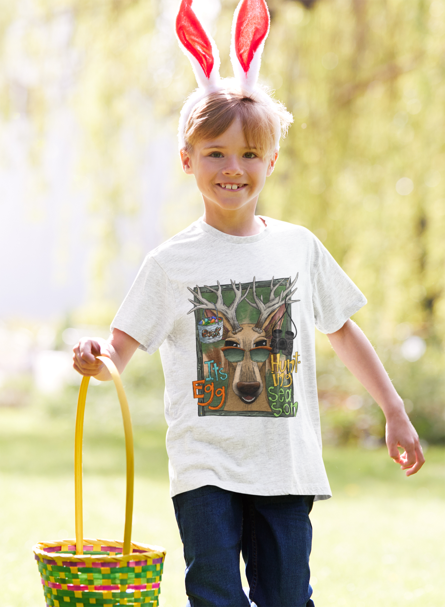 Easter 'Egg Hunting Season' Graphic T-shirt - Youth Boys